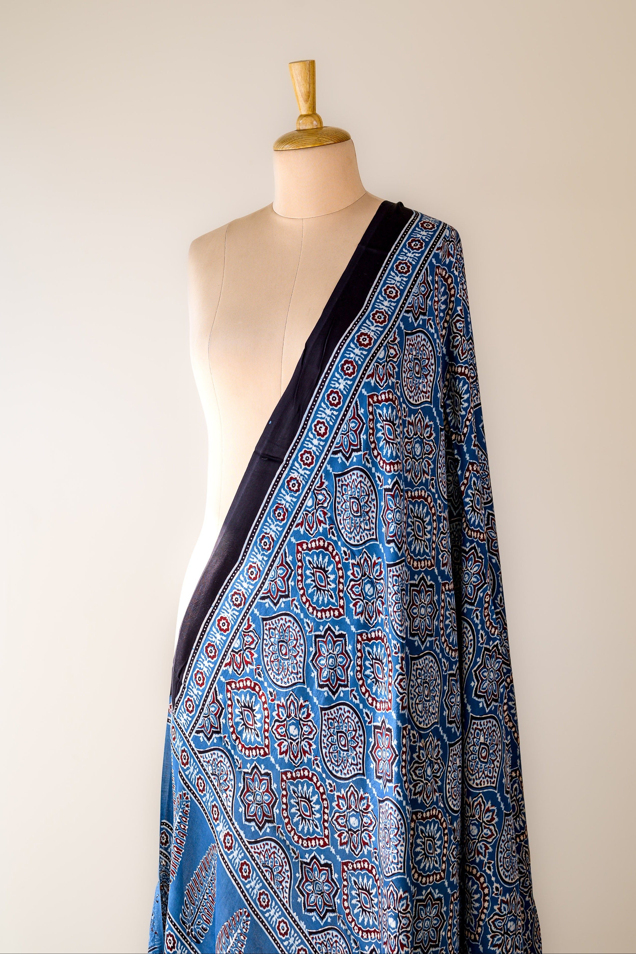 Neelmayur Ajrakh on Modal Indigo Dupatta