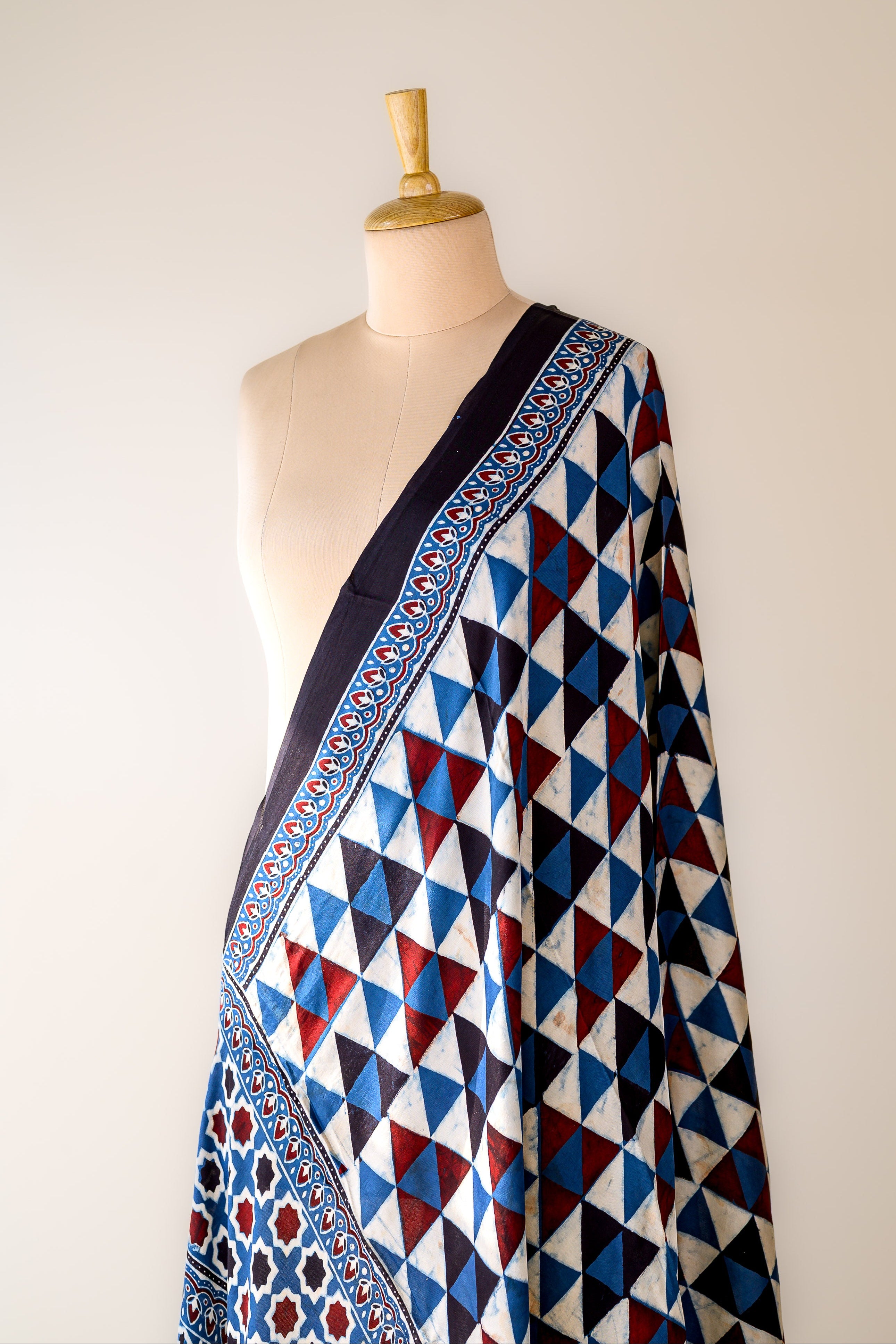 Neeladri Ajrakh on Modal Indigo Dupatta