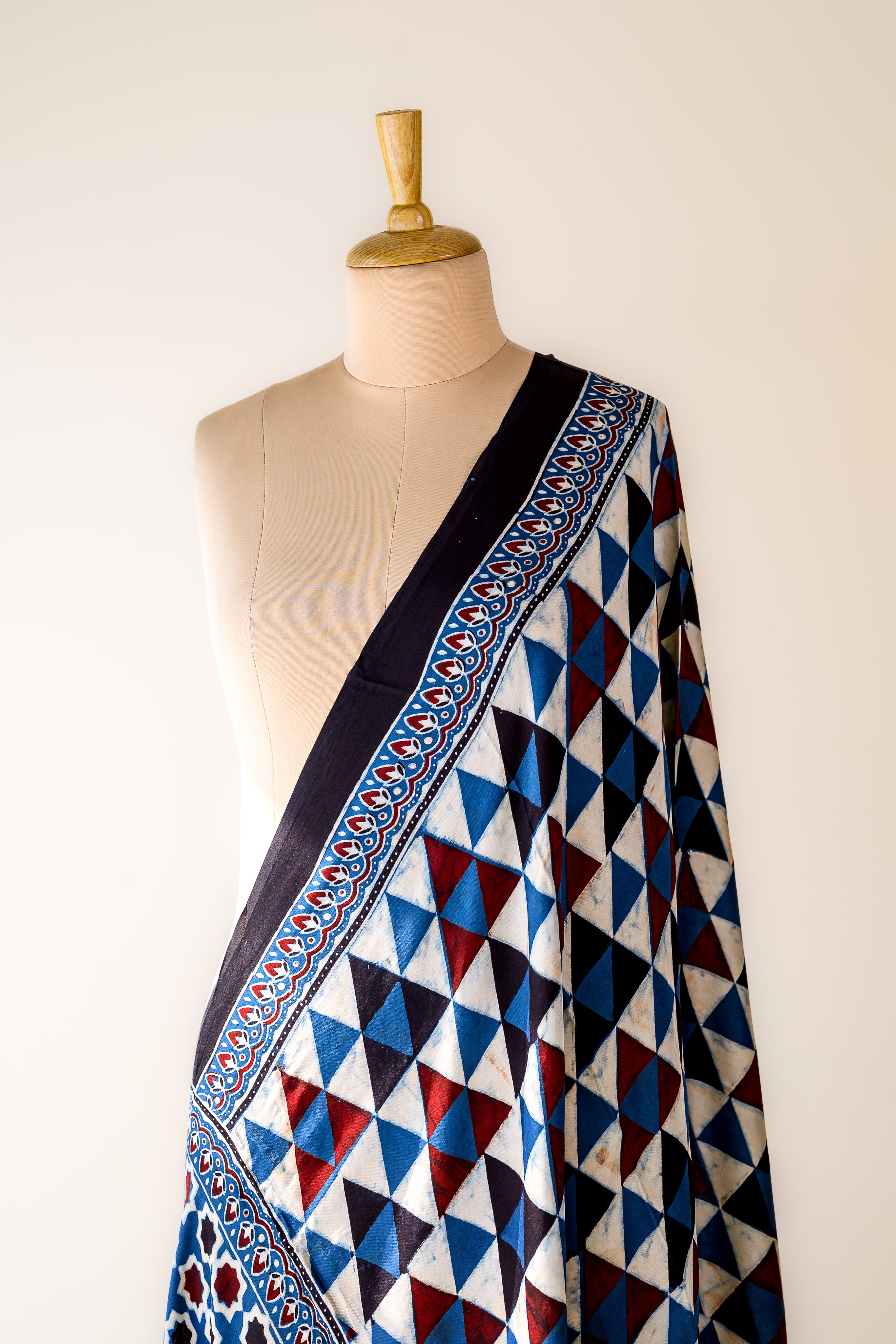 Neeladri Ajrakh on Modal Indigo Dupatta