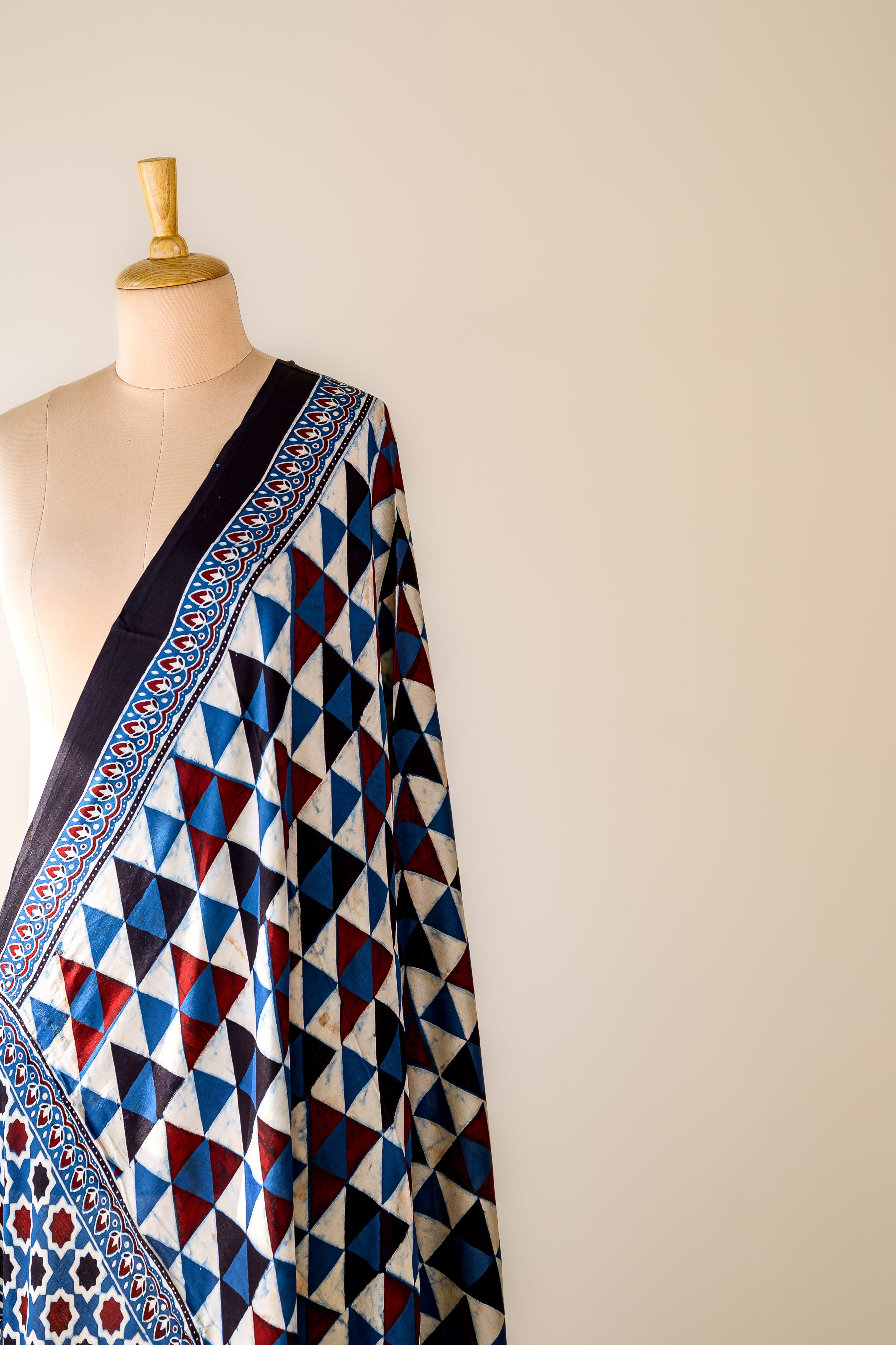 Neeladri Ajrakh on Modal Indigo Dupatta