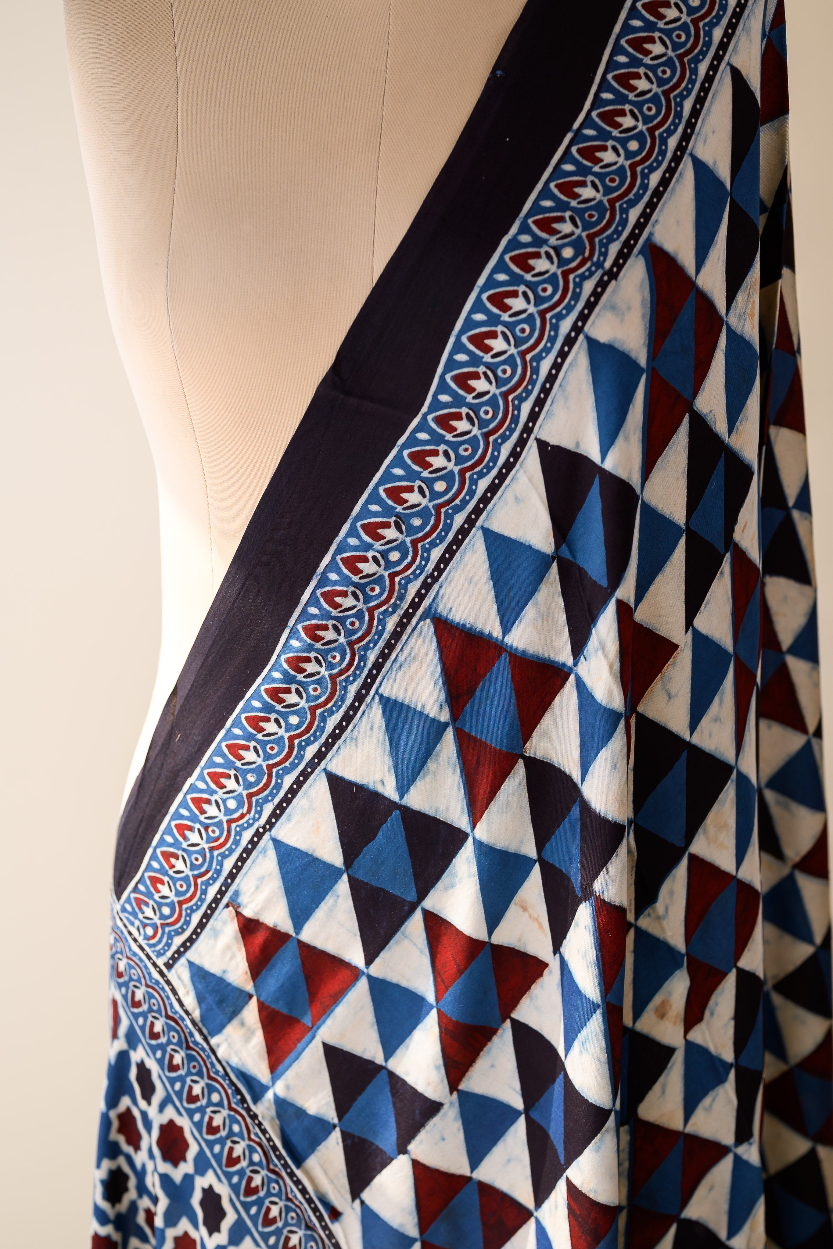 Neeladri Ajrakh on Modal Indigo Dupatta