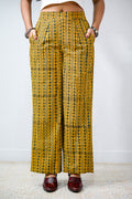 Pearl Stripes Turmeric Ajrakh Parallel Pants