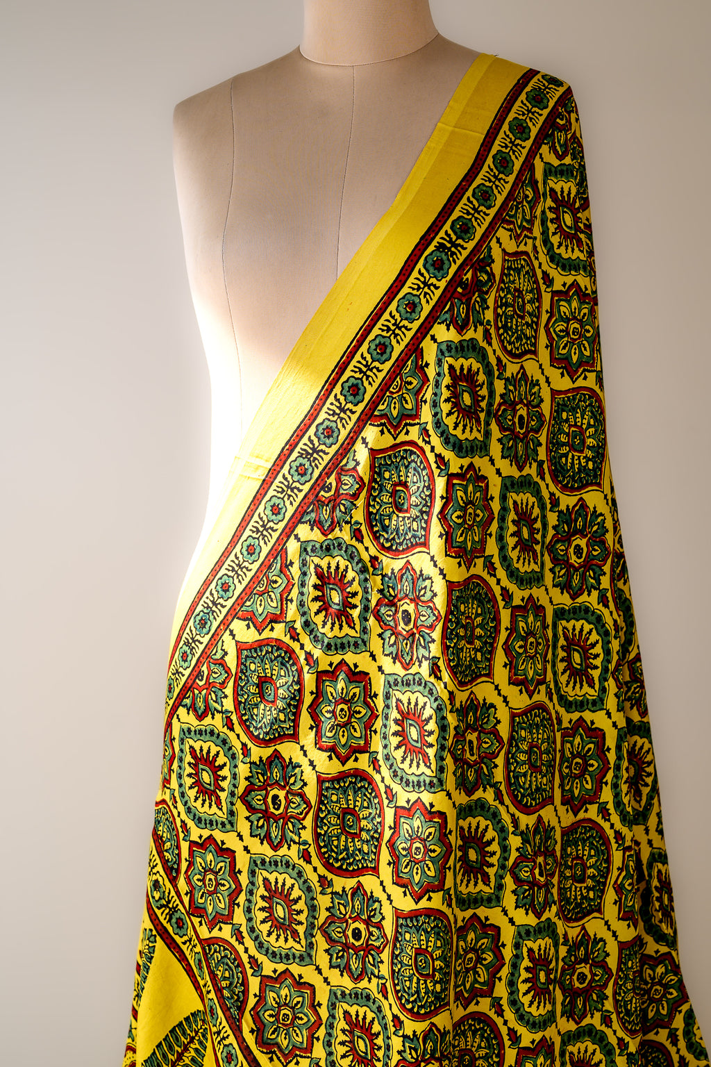Kanakmayur Ajrakh on Modal Turmeric Dupatta