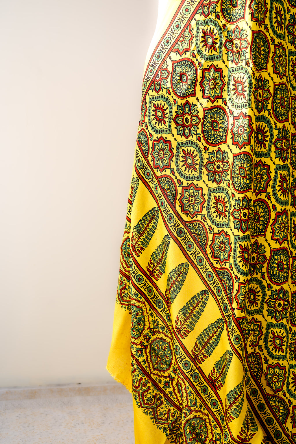 Kanakmayur Ajrakh on Modal Turmeric Dupatta