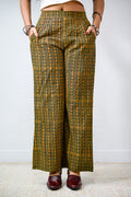 Pearl Stripes Green Ajrakh Parallel Pants
