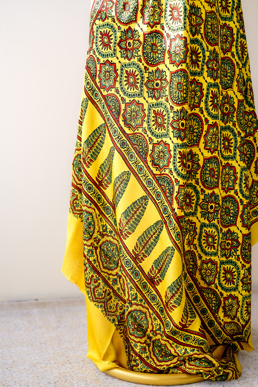Kanakmayur Ajrakh on Modal Turmeric Dupatta