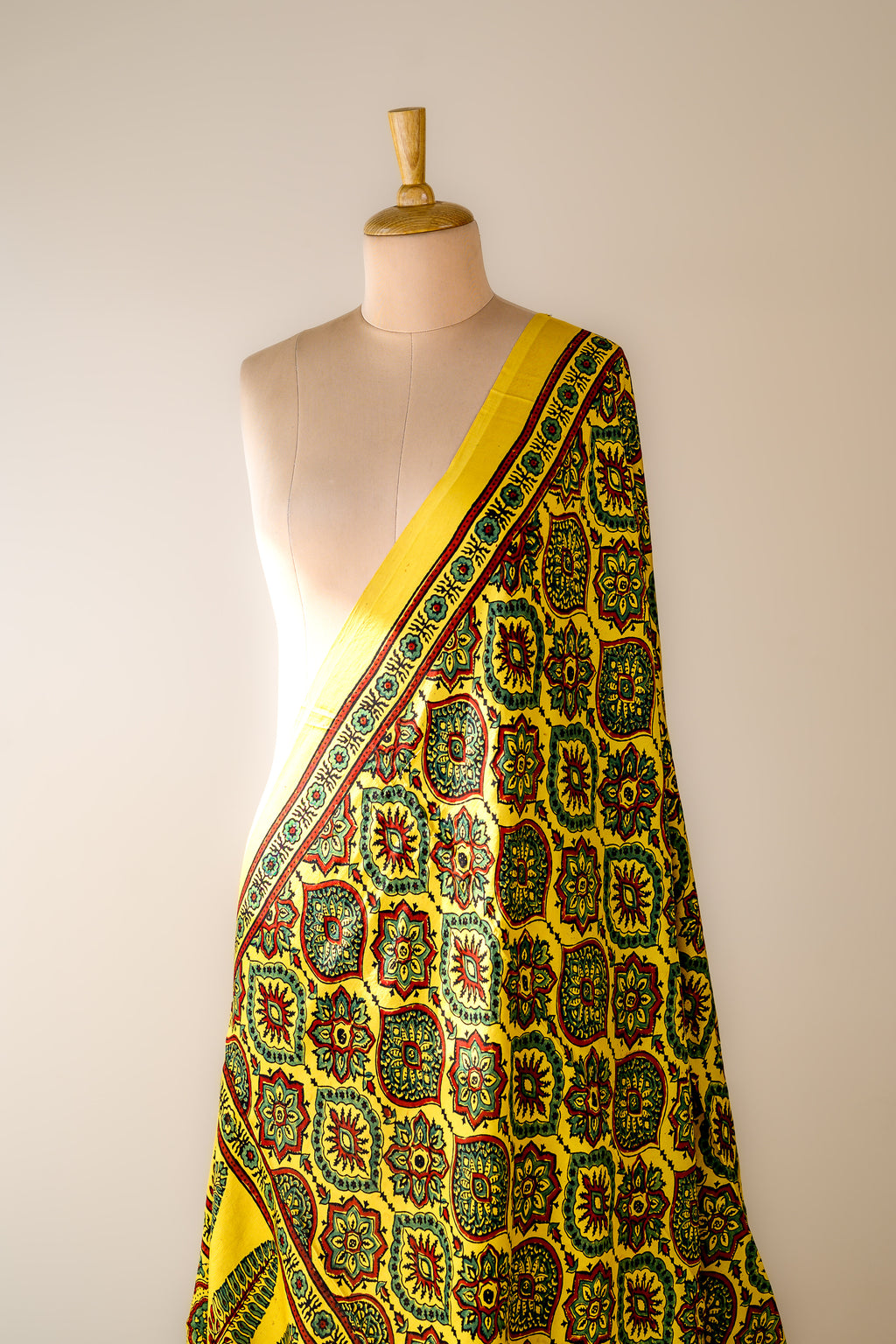 Kanakmayur Ajrakh on Modal Turmeric Dupatta