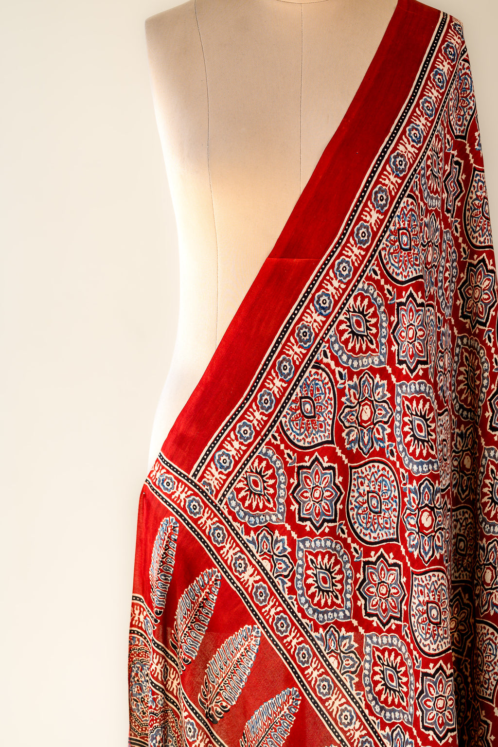 Gulmayur Ajrakh on Modal Madder Red Dupatta