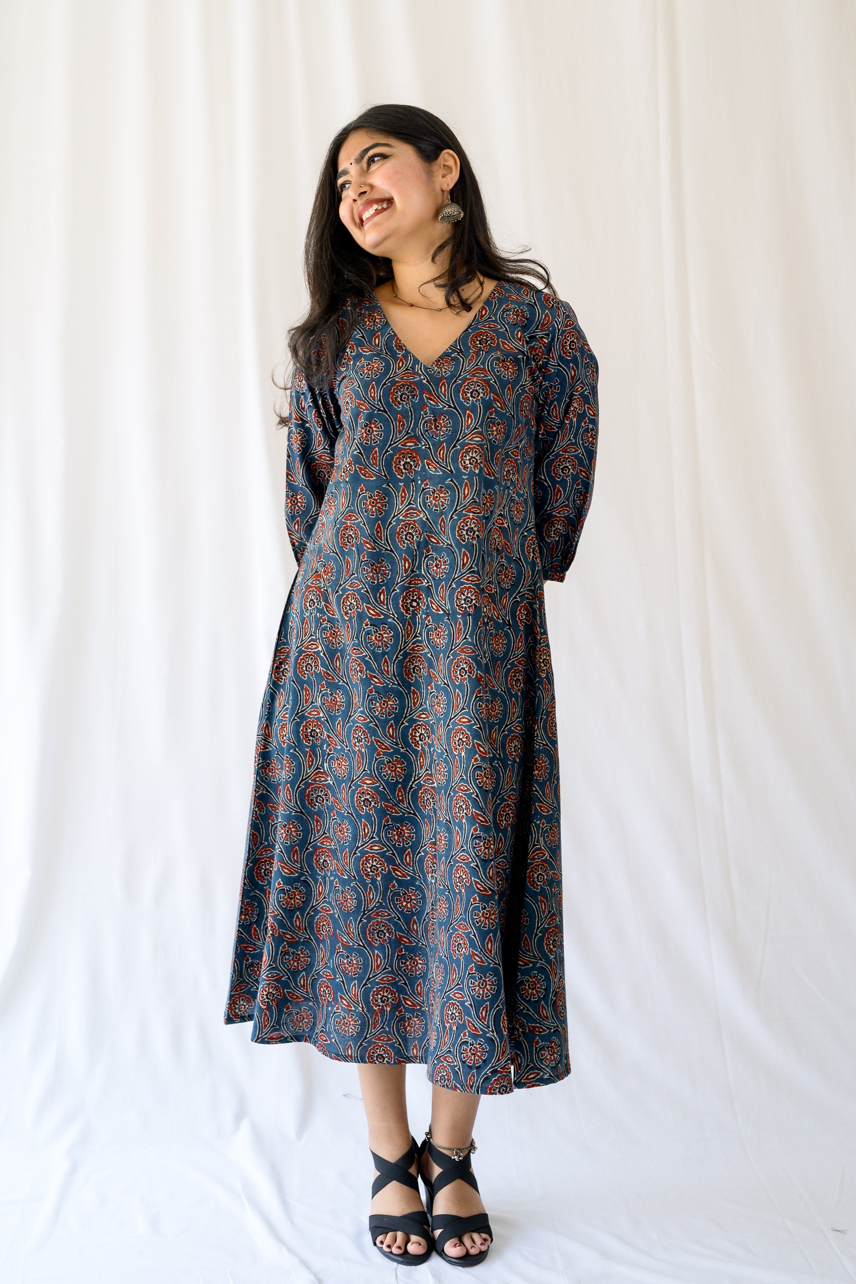 Mehreen Indigo Ajrakh Dress