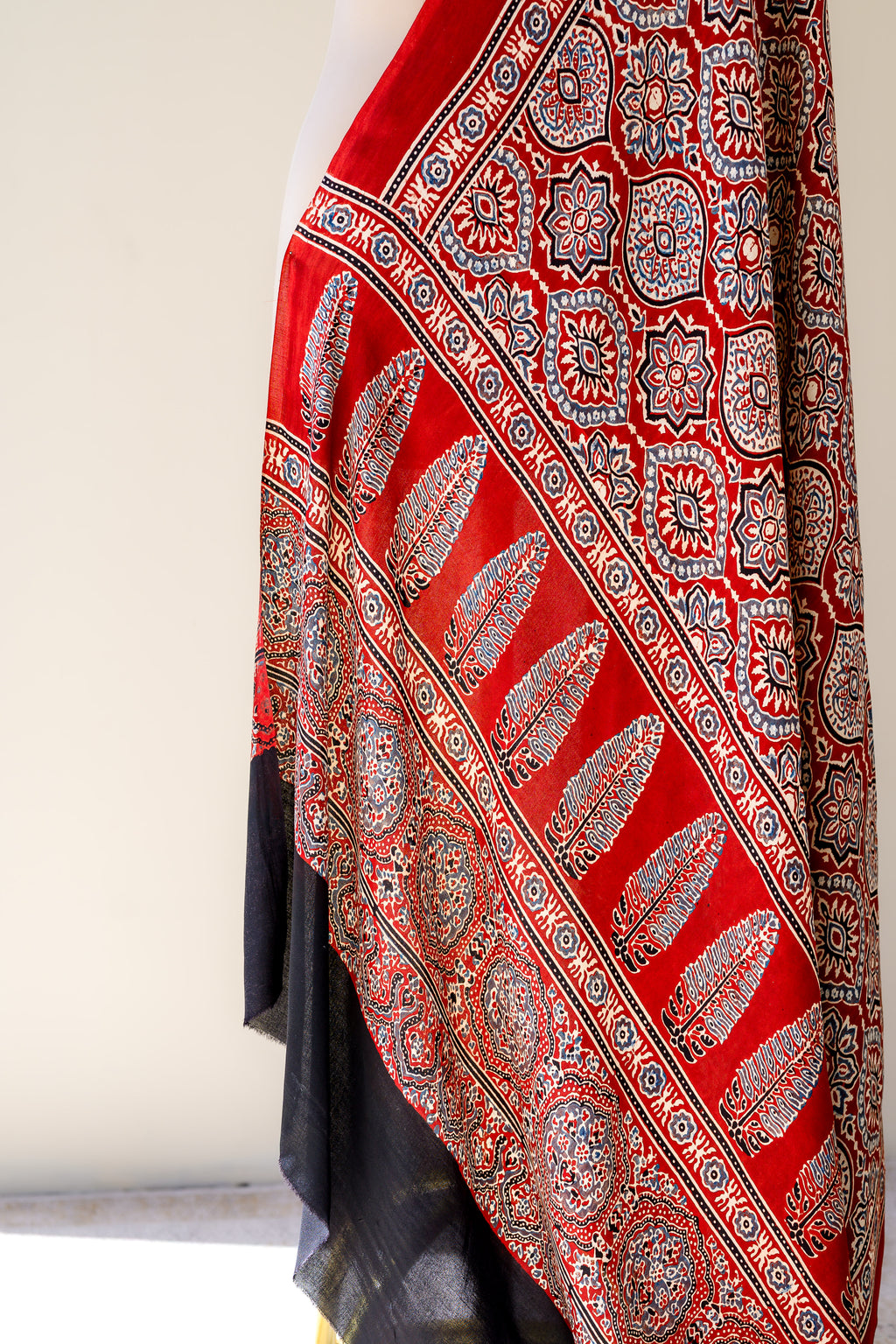 Gulmayur Ajrakh on Modal Madder Red Dupatta