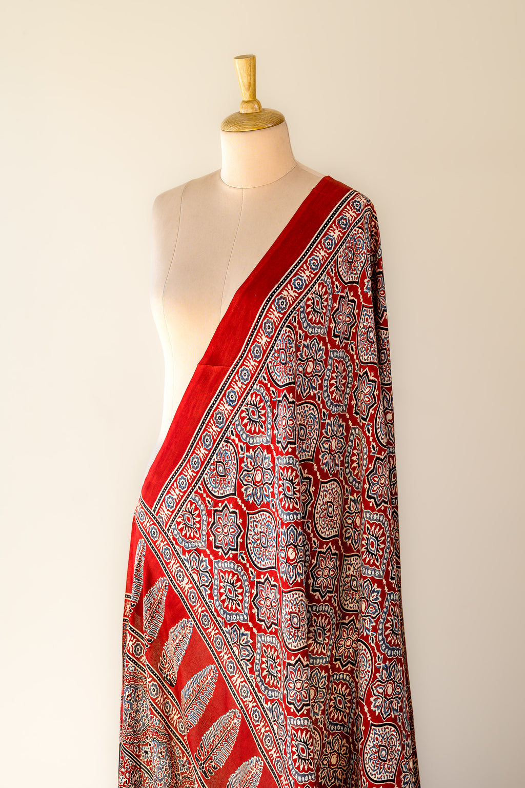 Gulmayur Ajrakh on Modal Madder Red Dupatta