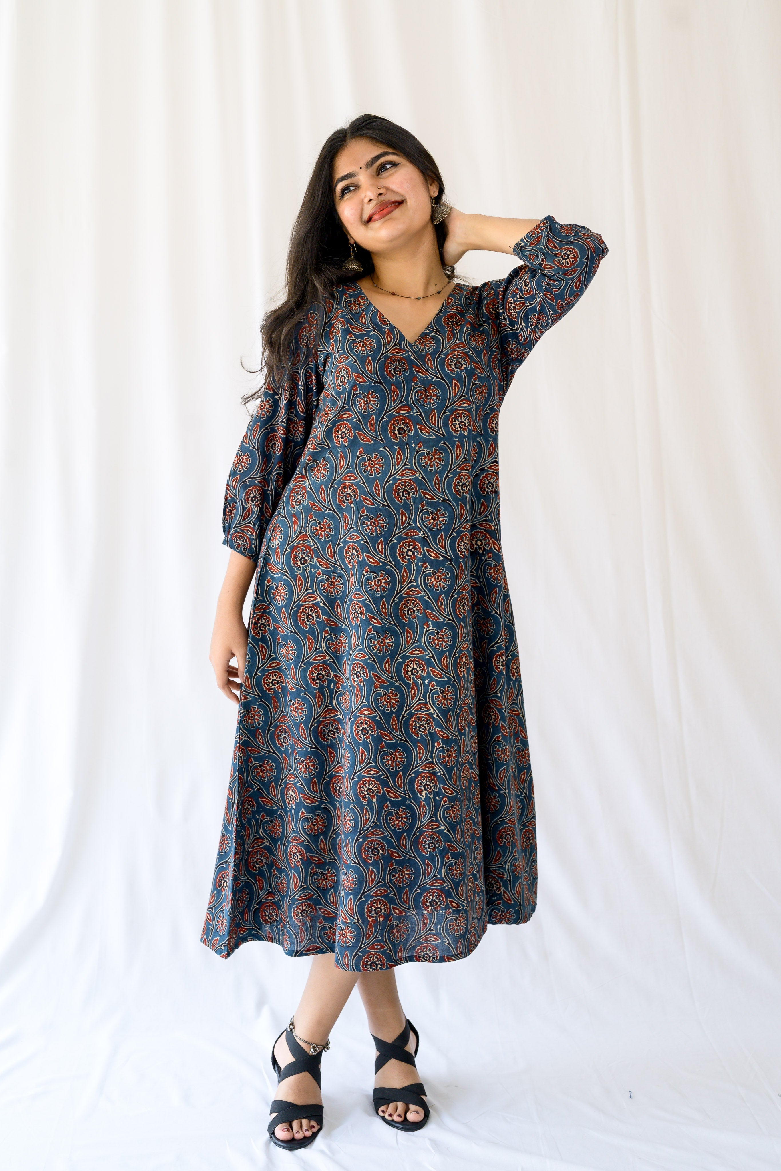Mehreen Indigo Ajrakh Dress