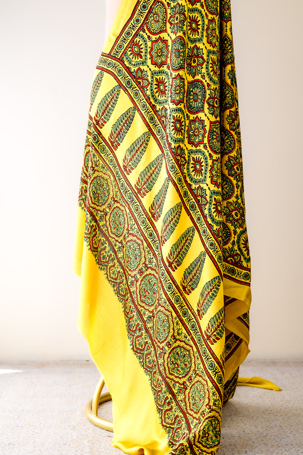 Kanakmayur Ajrakh on Modal Turmeric Dupatta