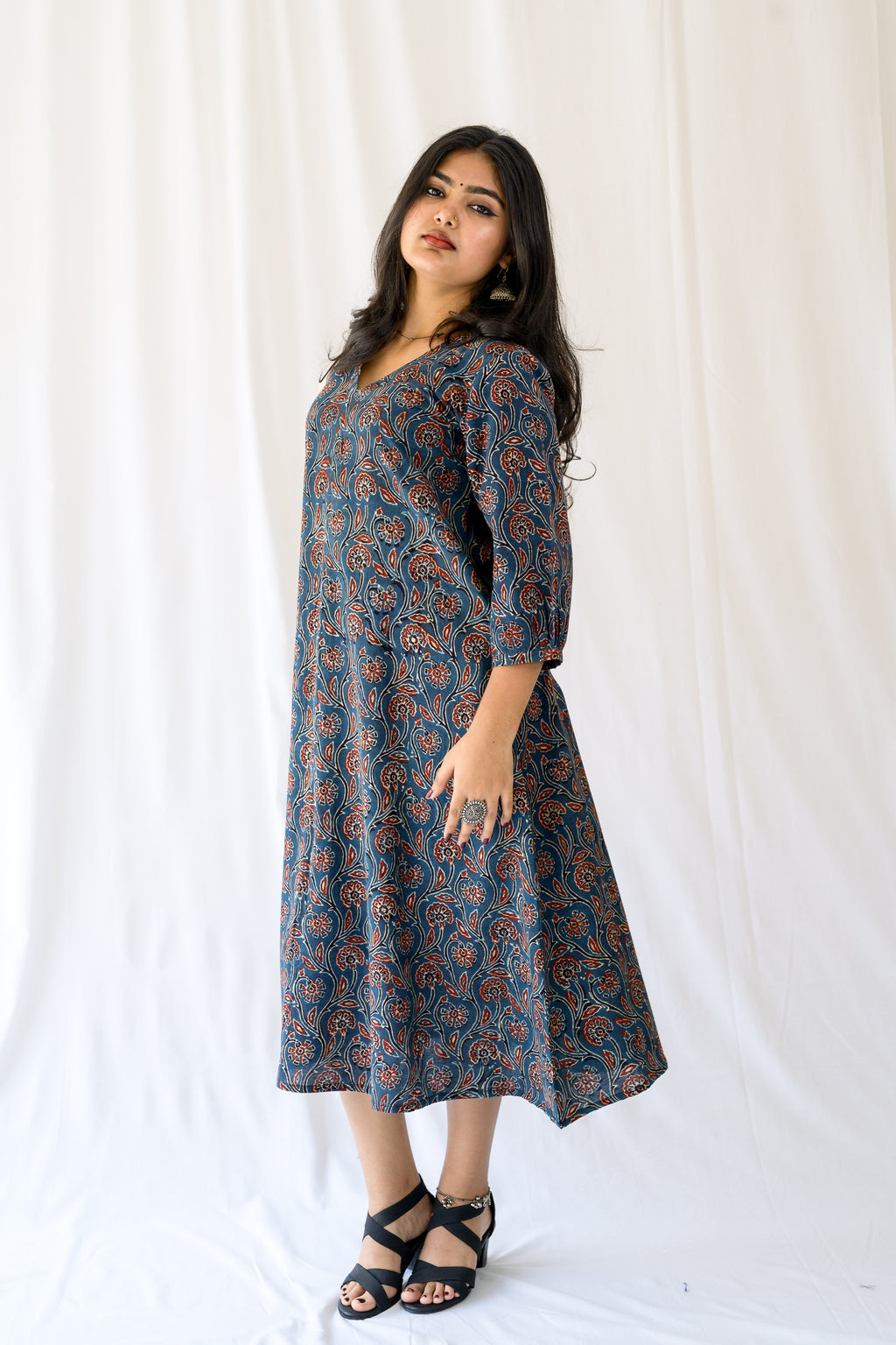 Mehreen Indigo Ajrakh Dress