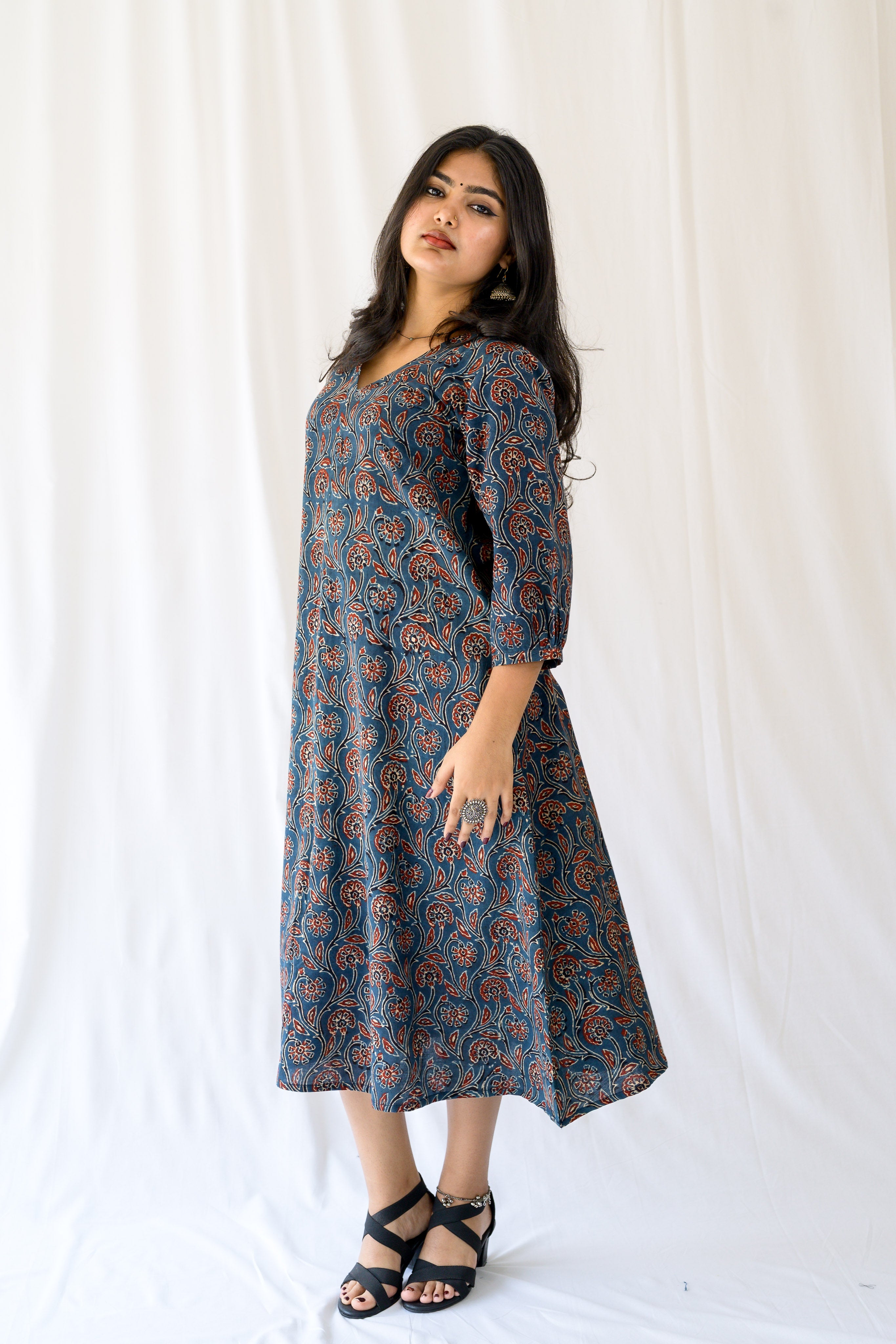 Mehreen Indigo Ajrakh Dress