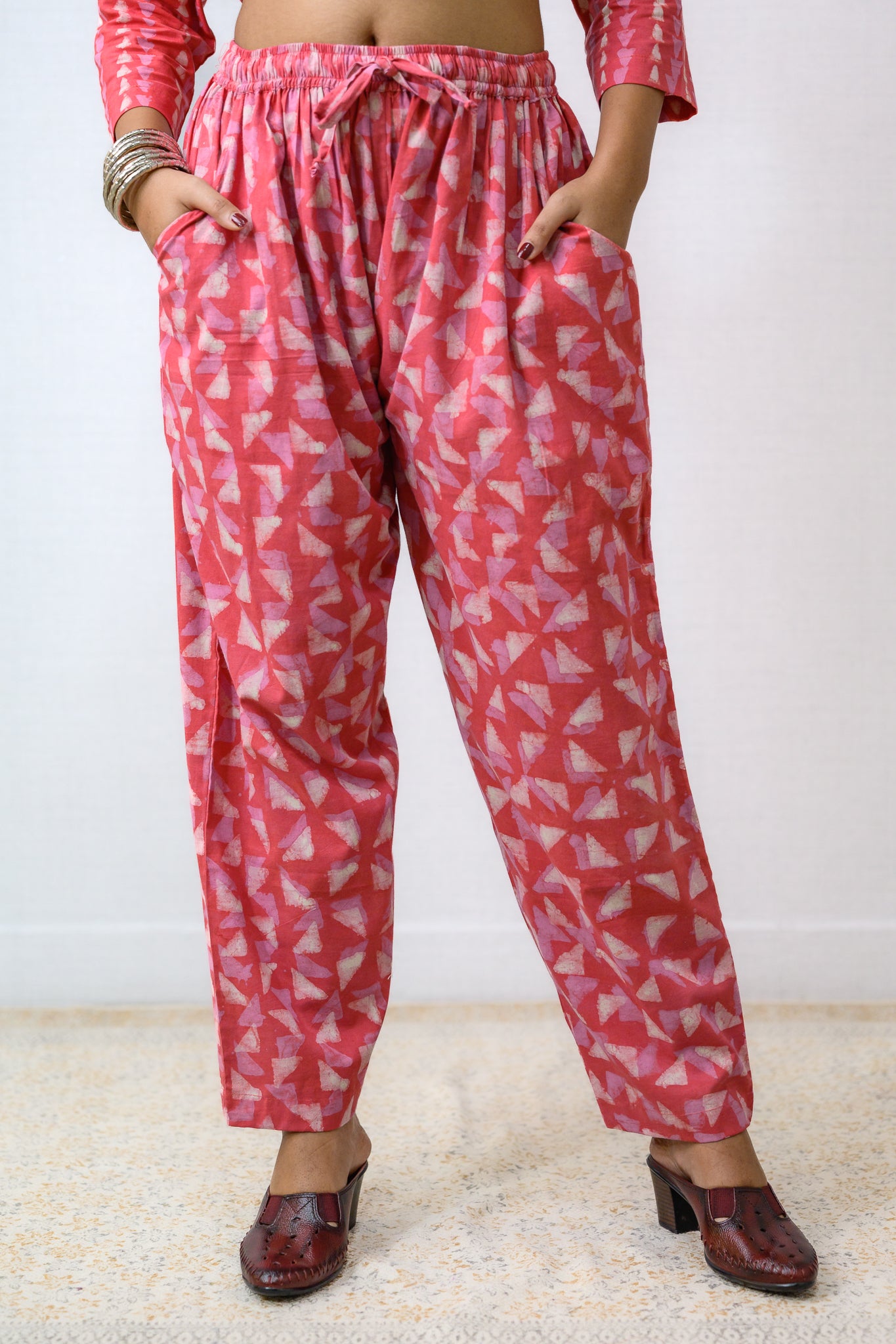 Dark Pink Plain Kota Doria Dupatta