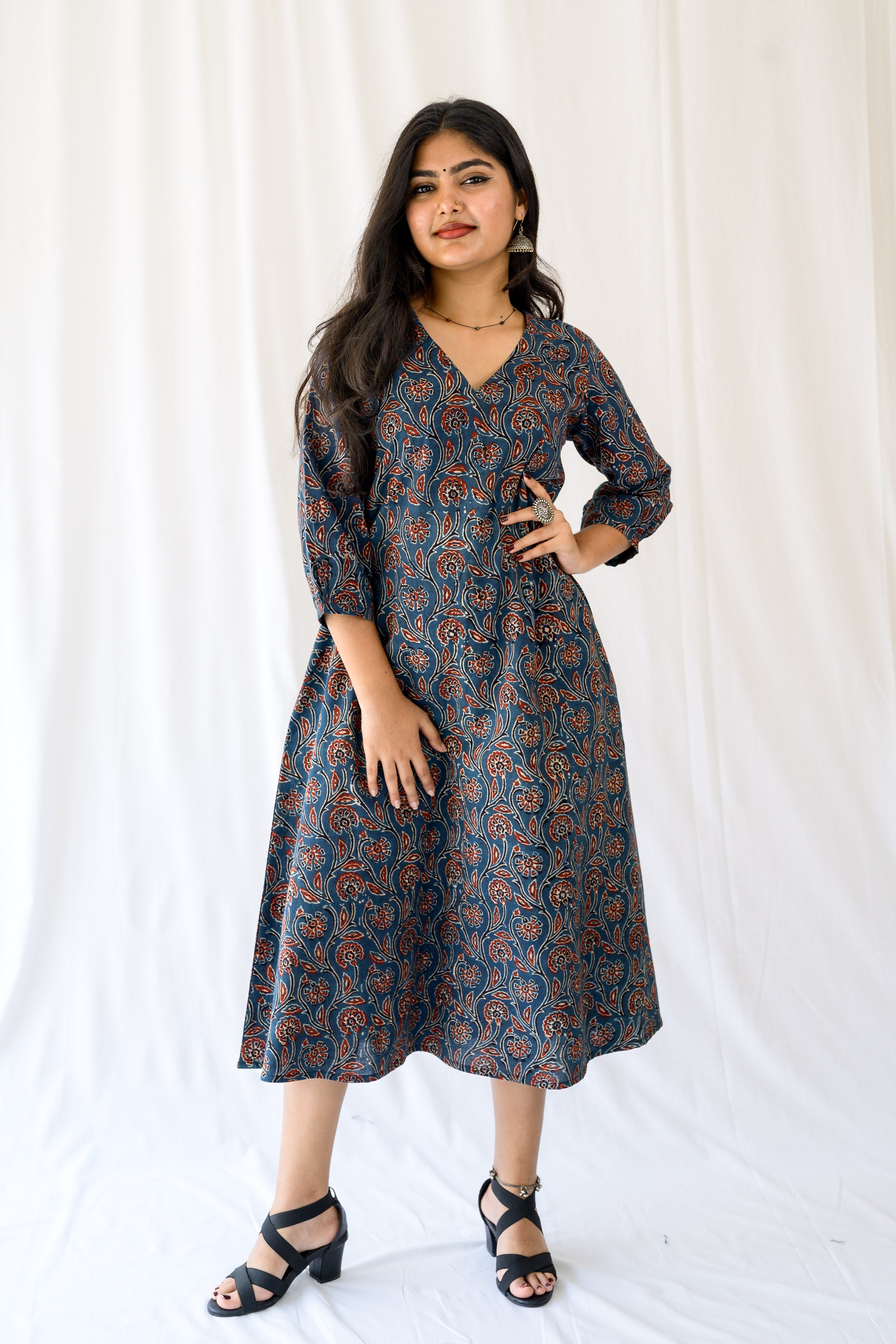 Mehreen Indigo Ajrakh Dress