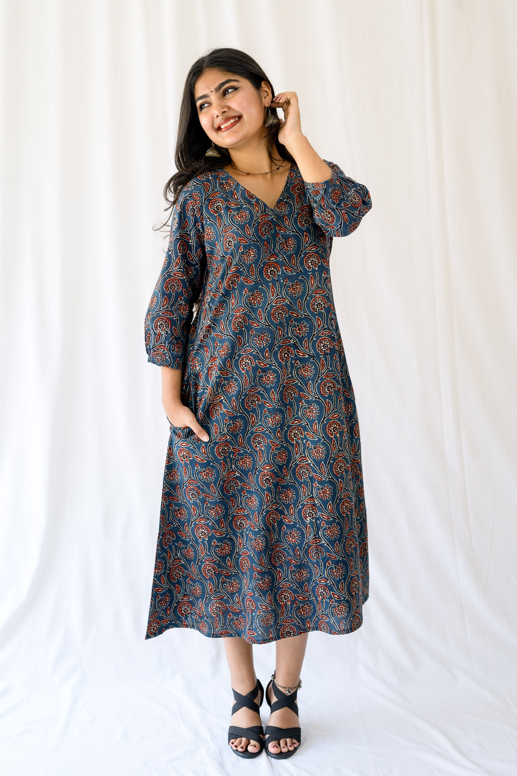 Mehreen Indigo Ajrakh Dress