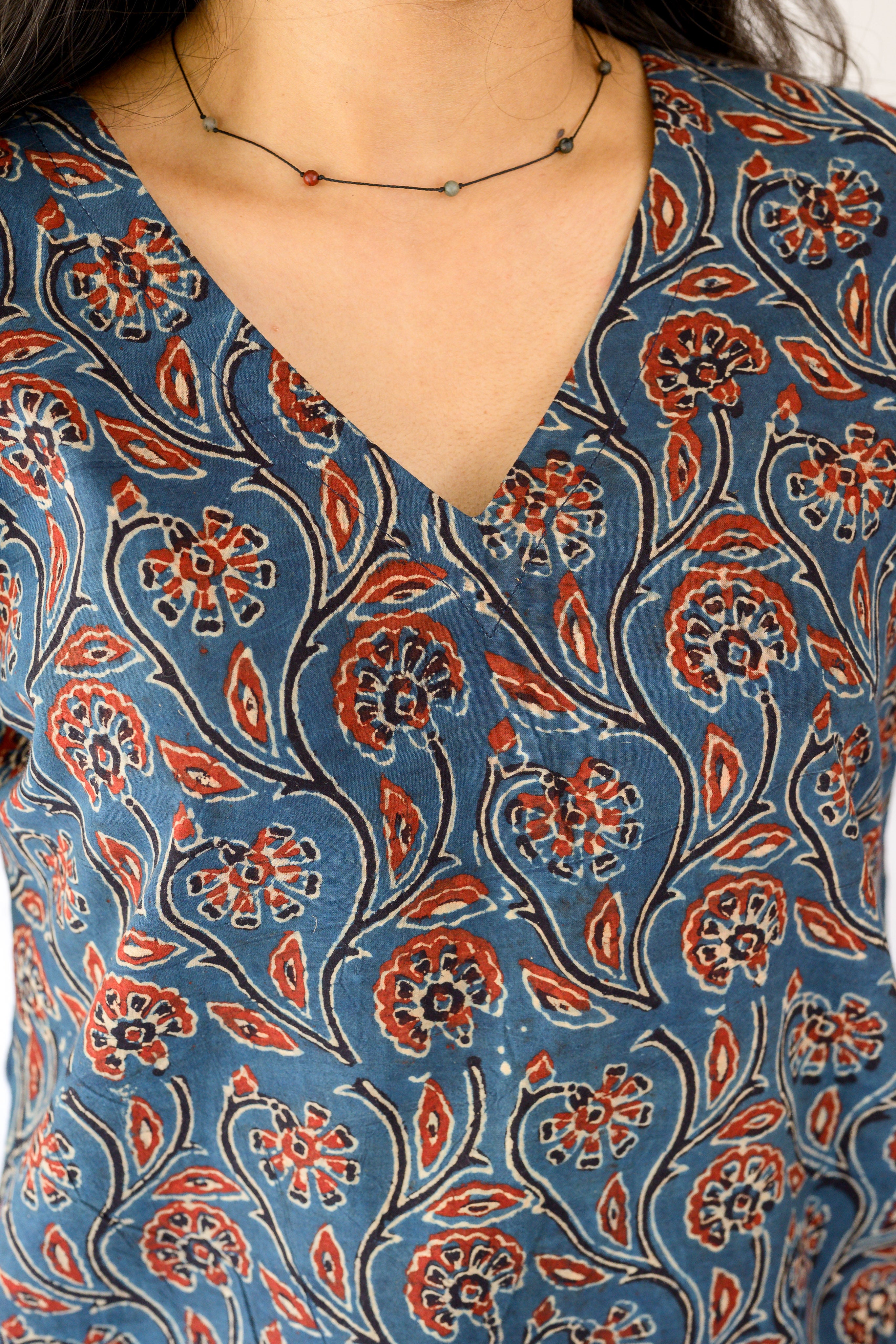 Mehreen Indigo Ajrakh Dress