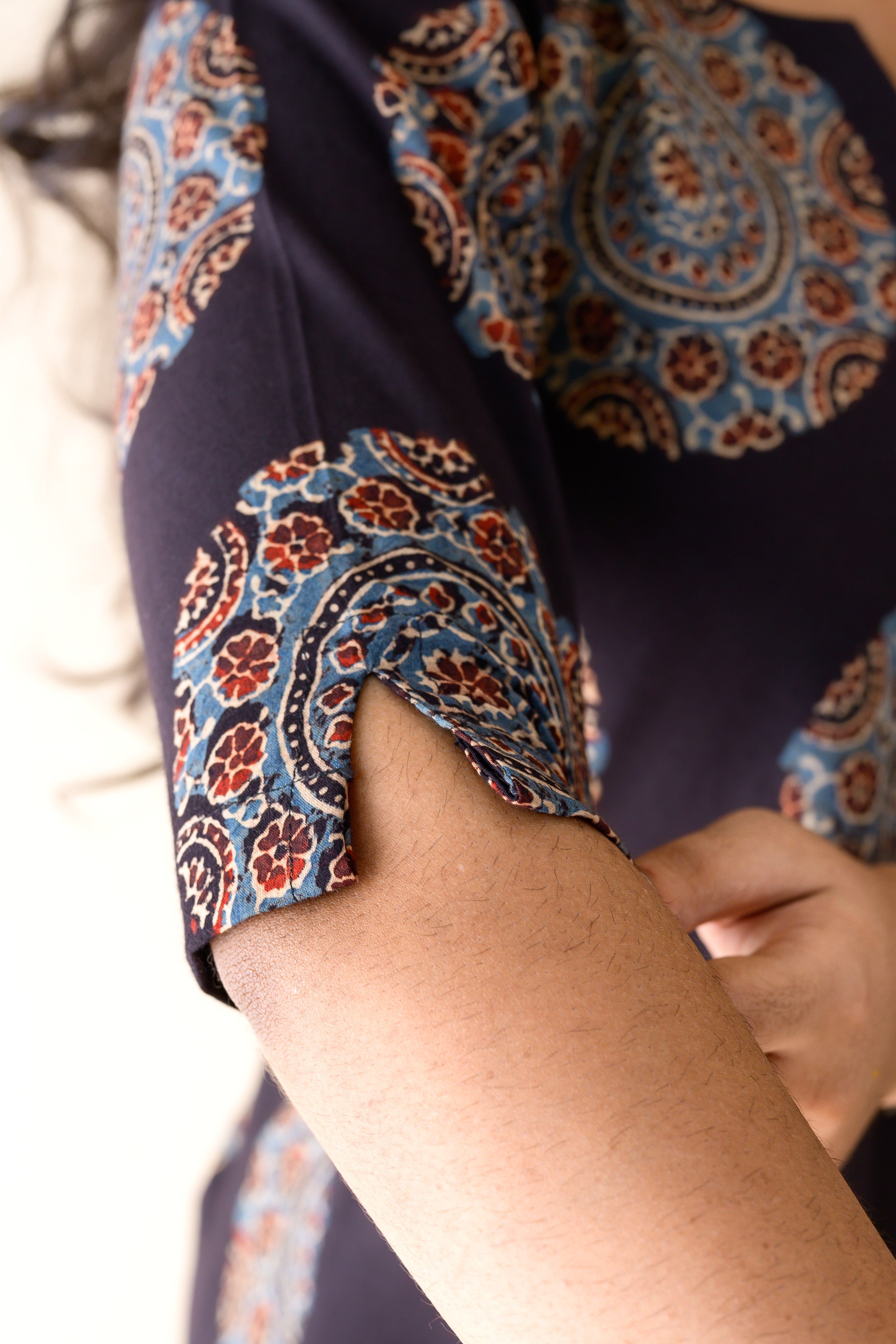 Mandala Noir Ajrakh Cotton Dress