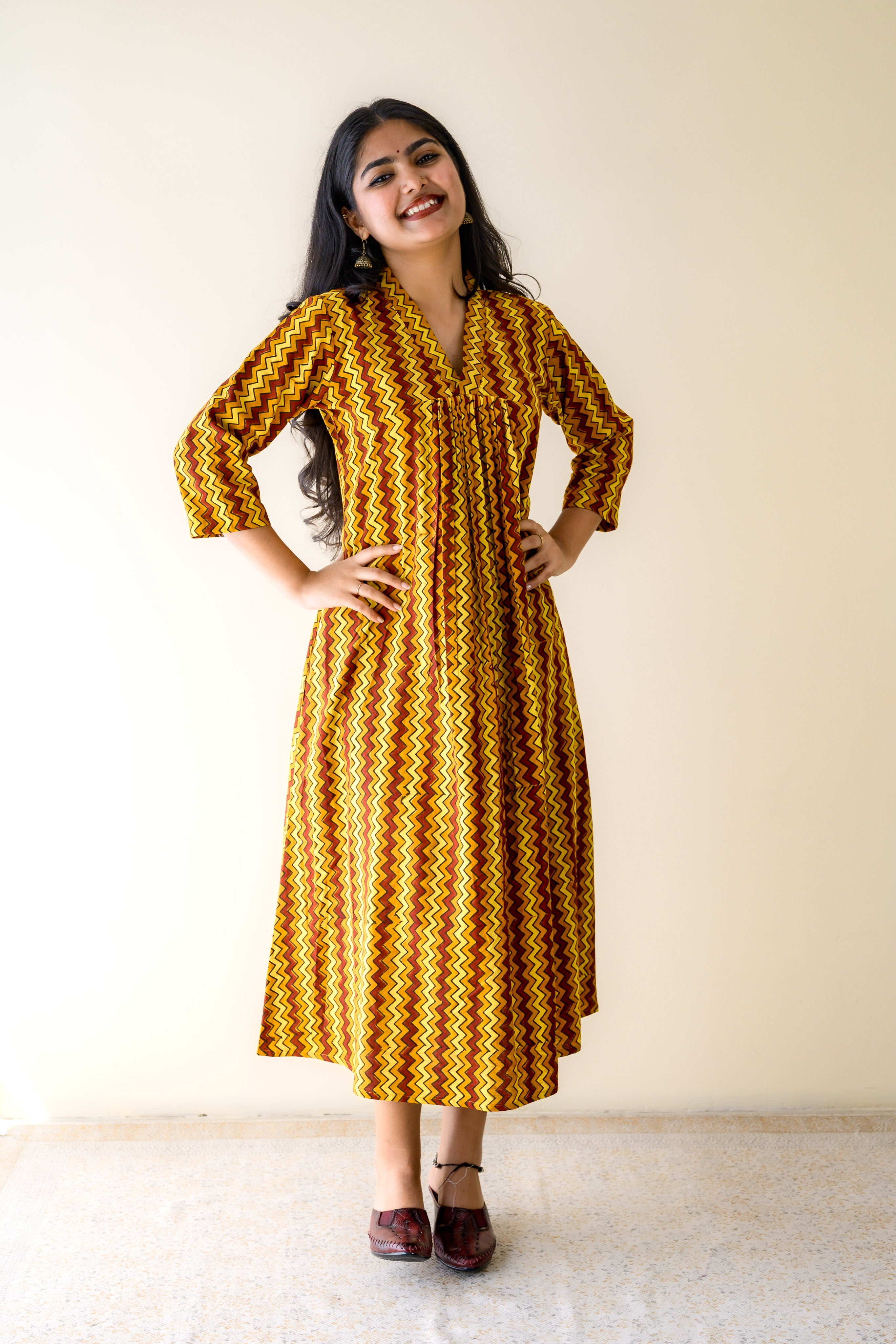Kanika Ajrakh Stripes Dress