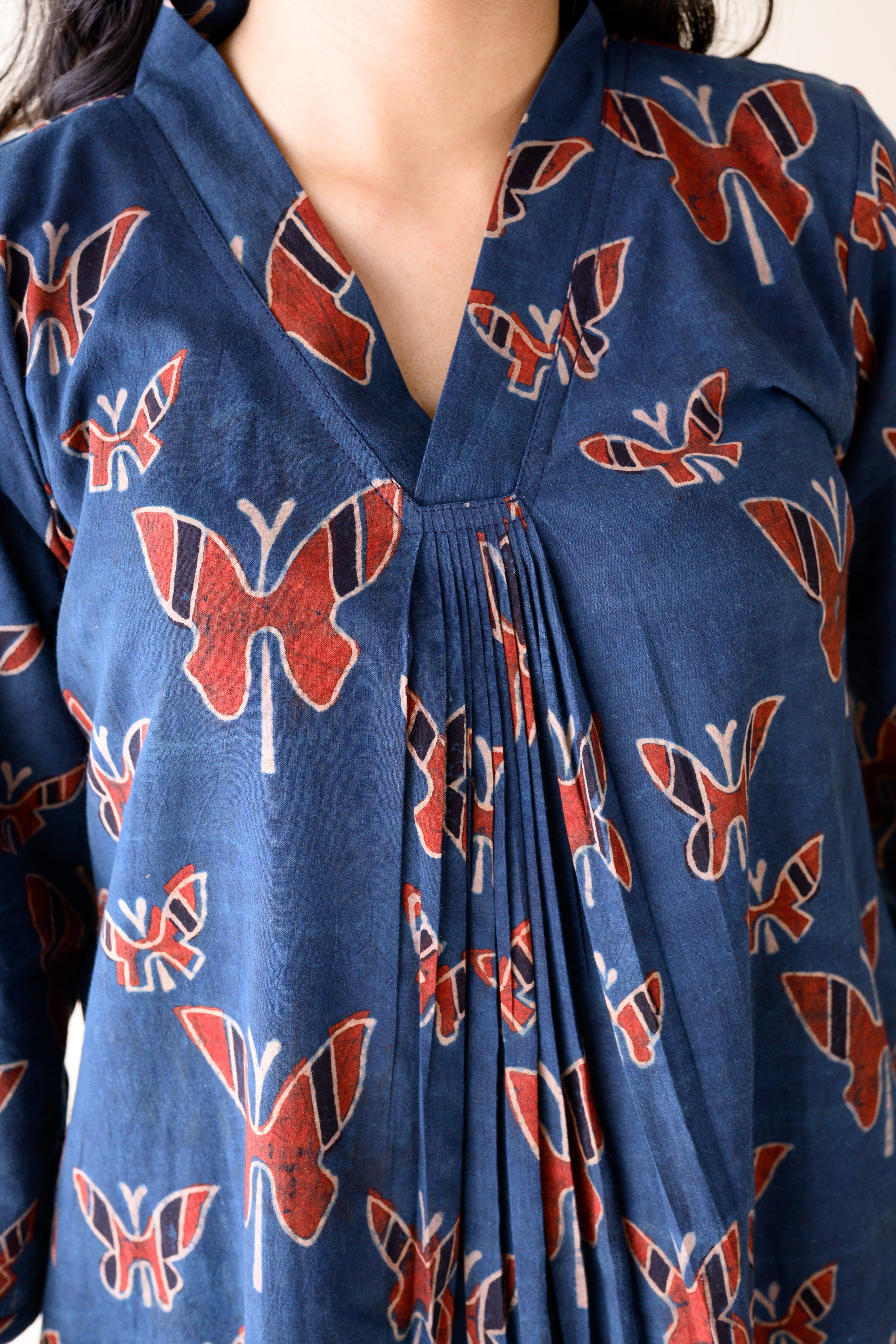 Farasha Indigo Ajrakh Dress