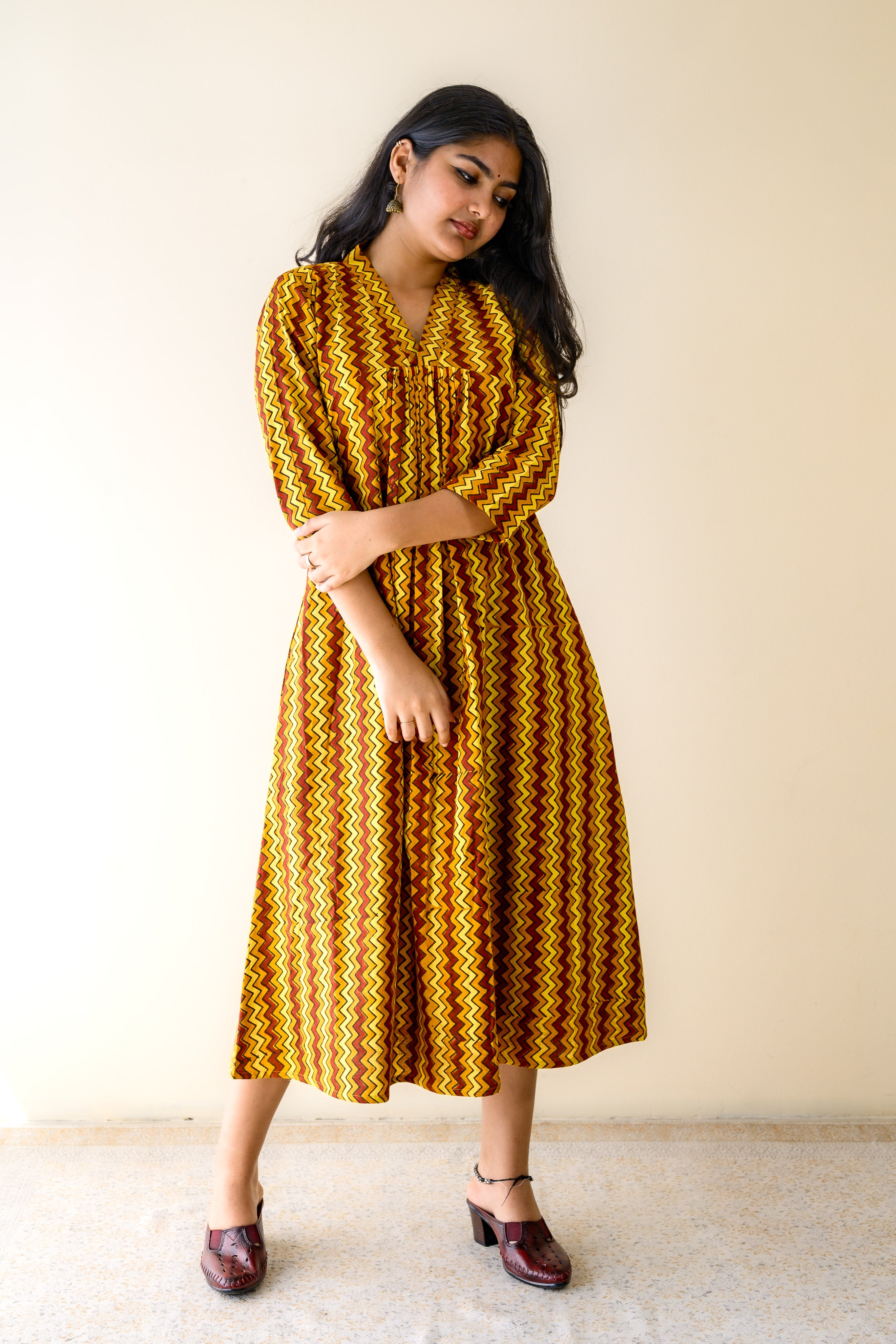 Kanika Ajrakh Stripes Dress