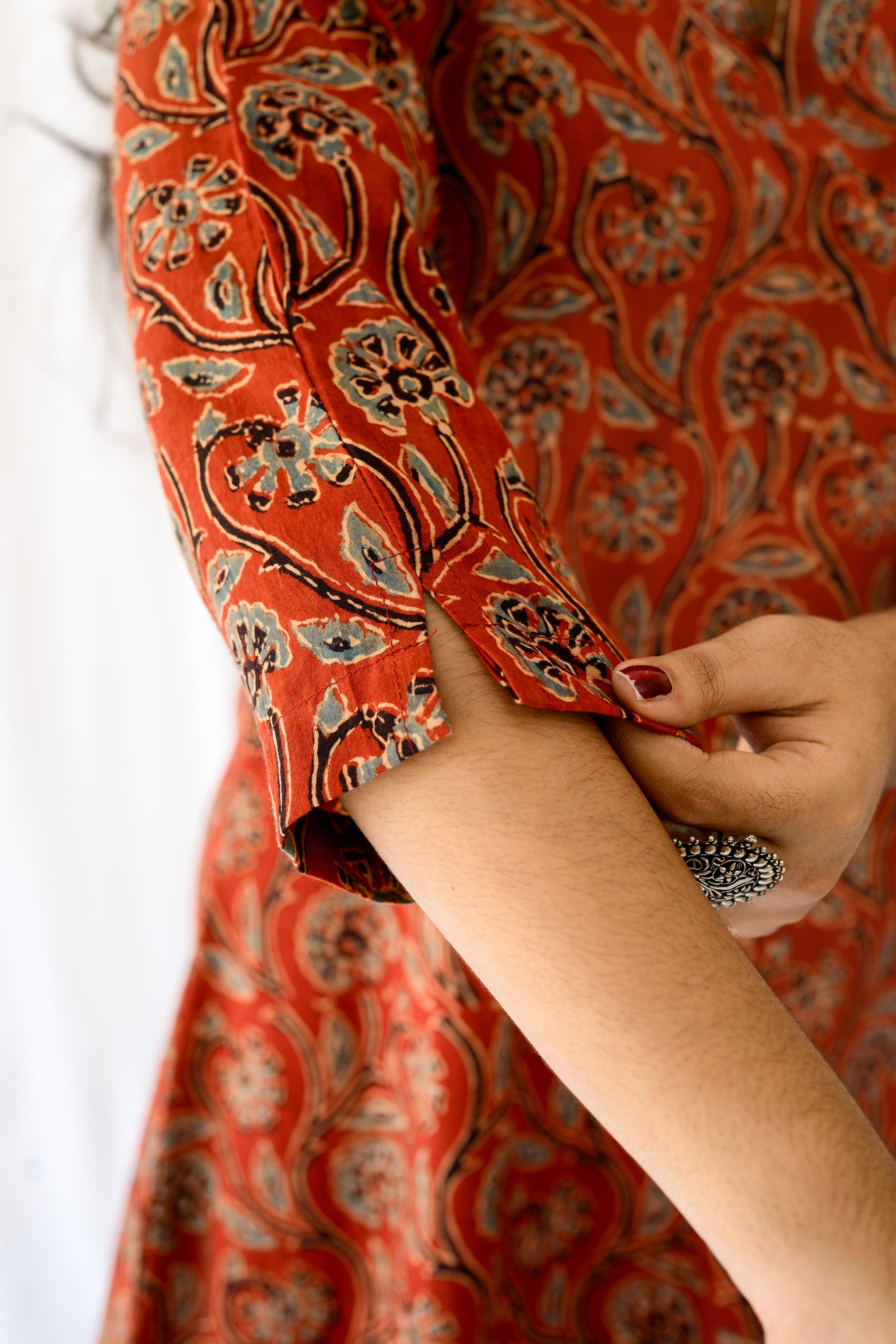 Mehreen Madder Red Ajrakh Dress