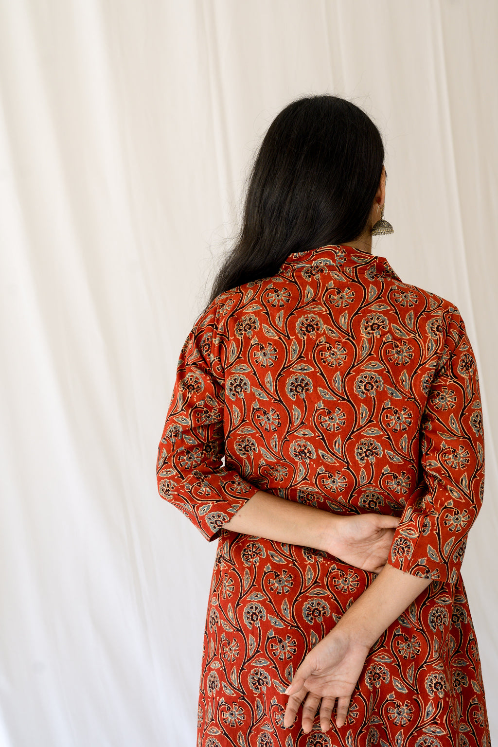 Mehreen Madder Red Ajrakh Dress