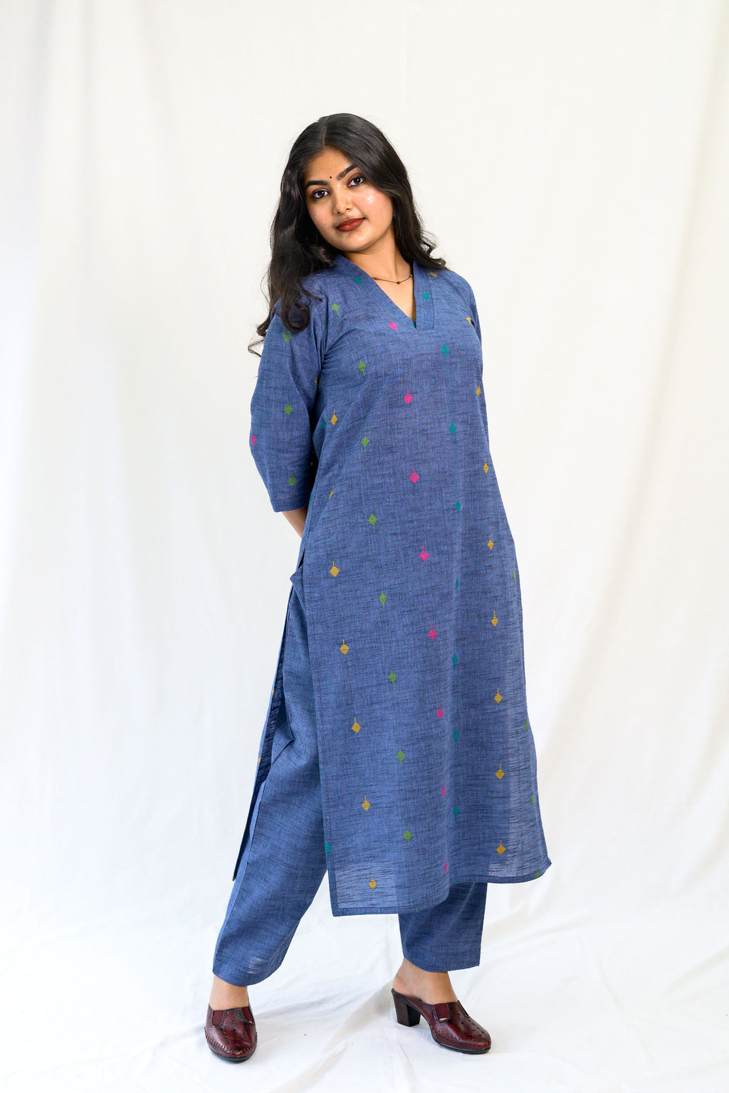 Set of 2- Induraga South Cotton Kurta & Pants Set