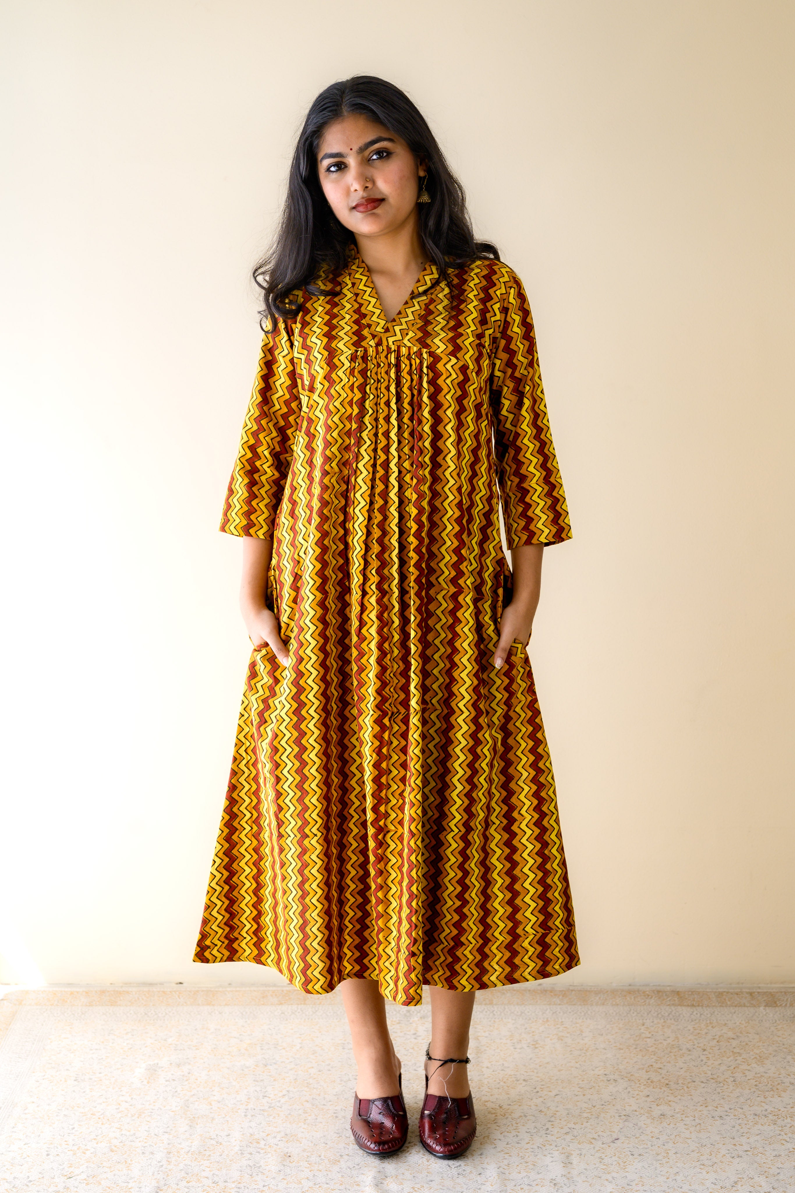 Kanika Ajrakh Stripes Dress