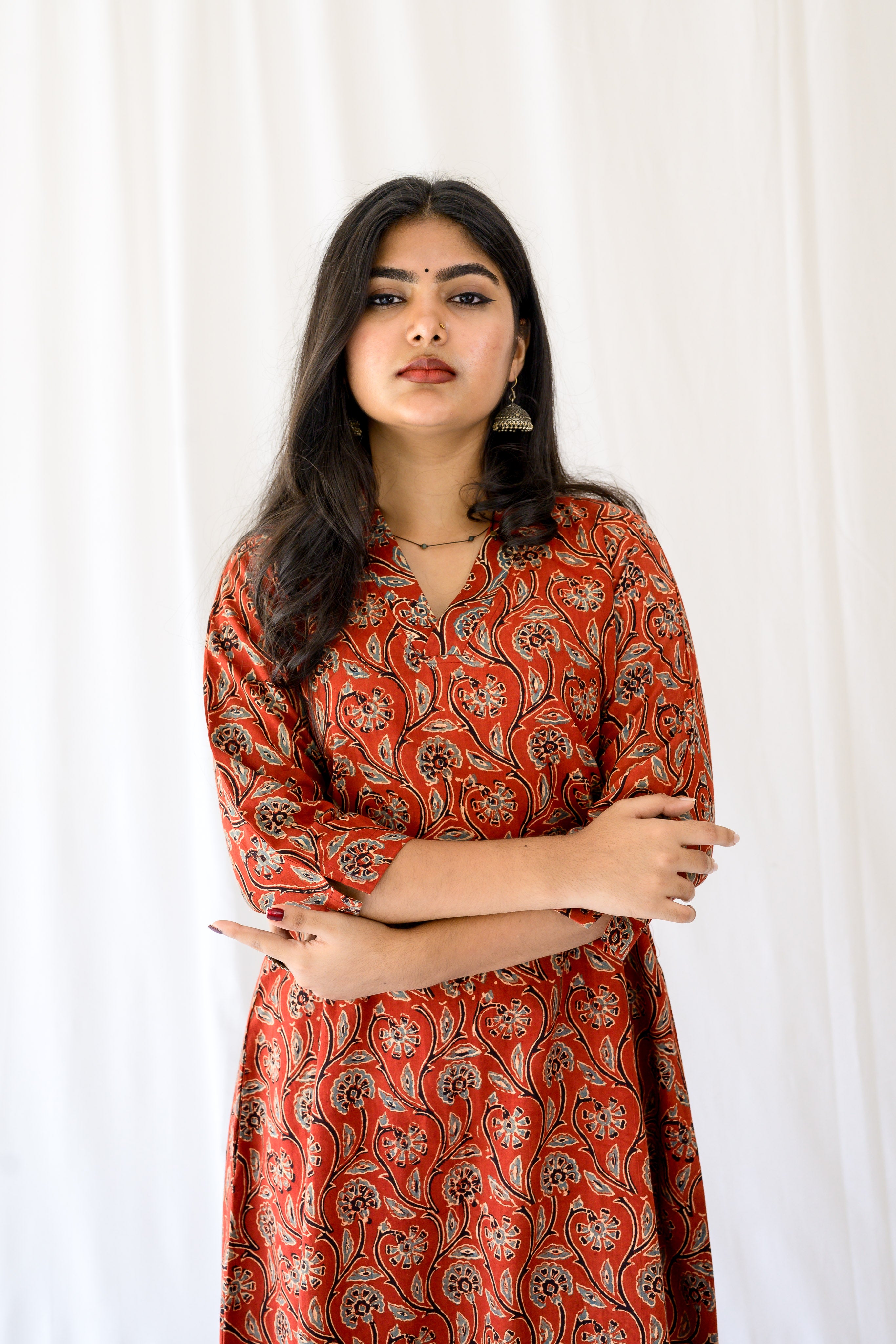 Mehreen Madder Red Ajrakh Dress