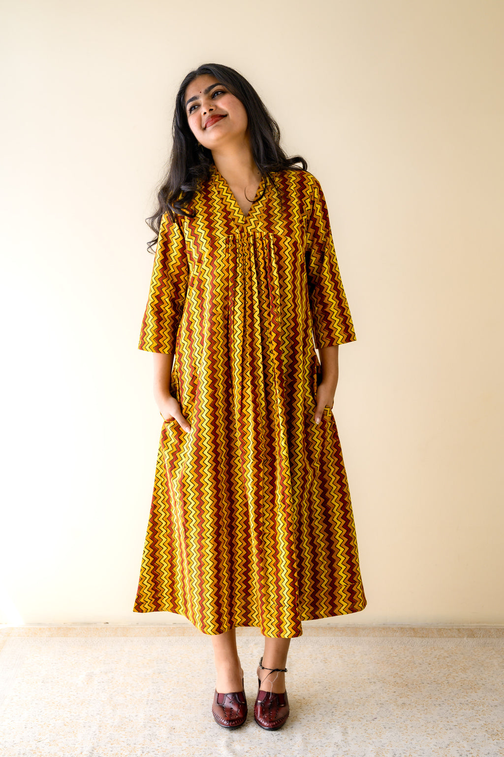 Kanika Ajrakh Stripes Dress