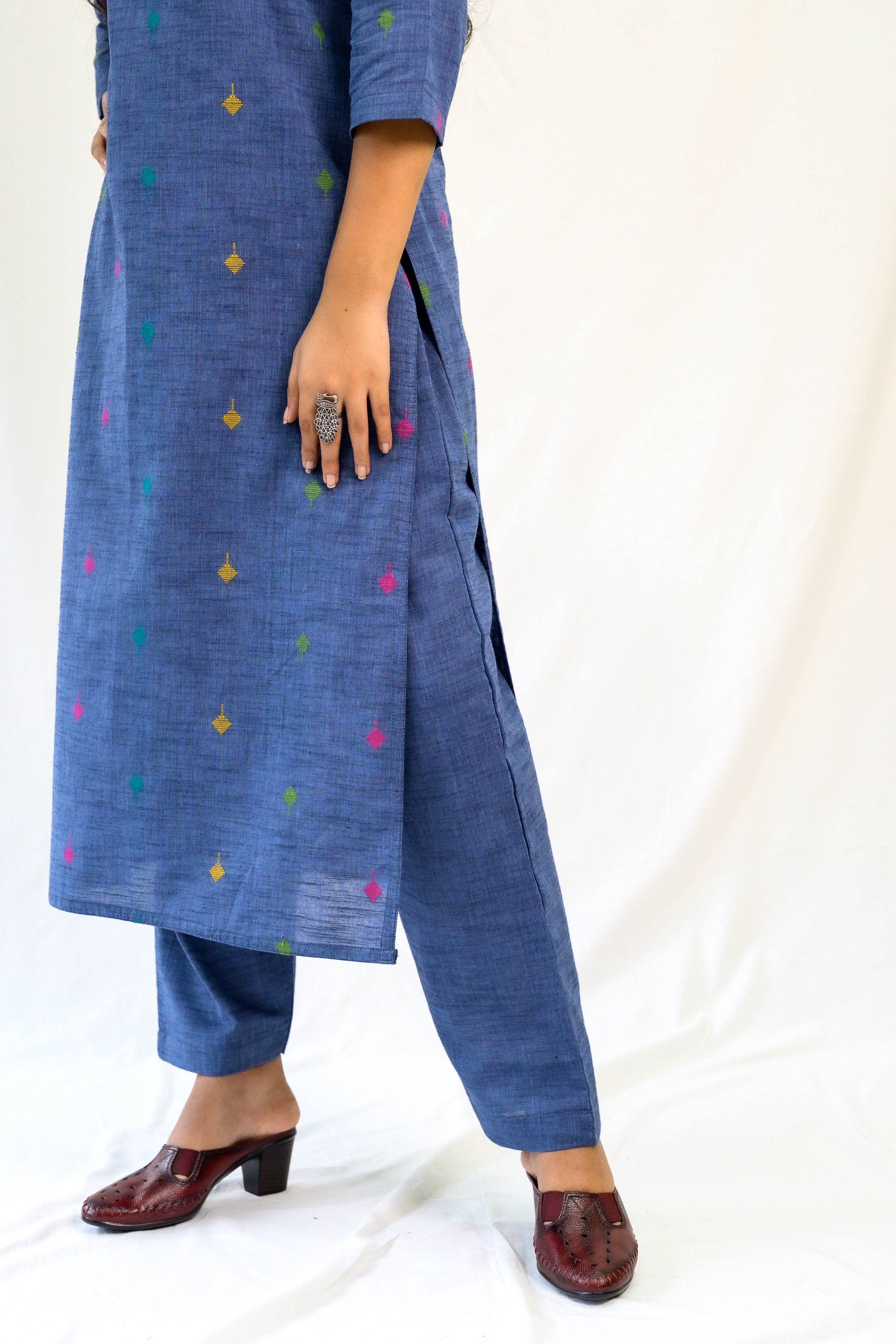 Set of 2- Induraga South Cotton Kurta & Pants Set