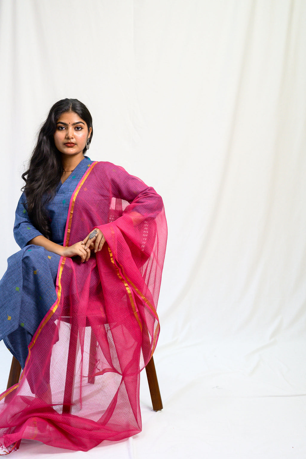 Set of 2- Induraga South Cotton Kurta & Pants Set