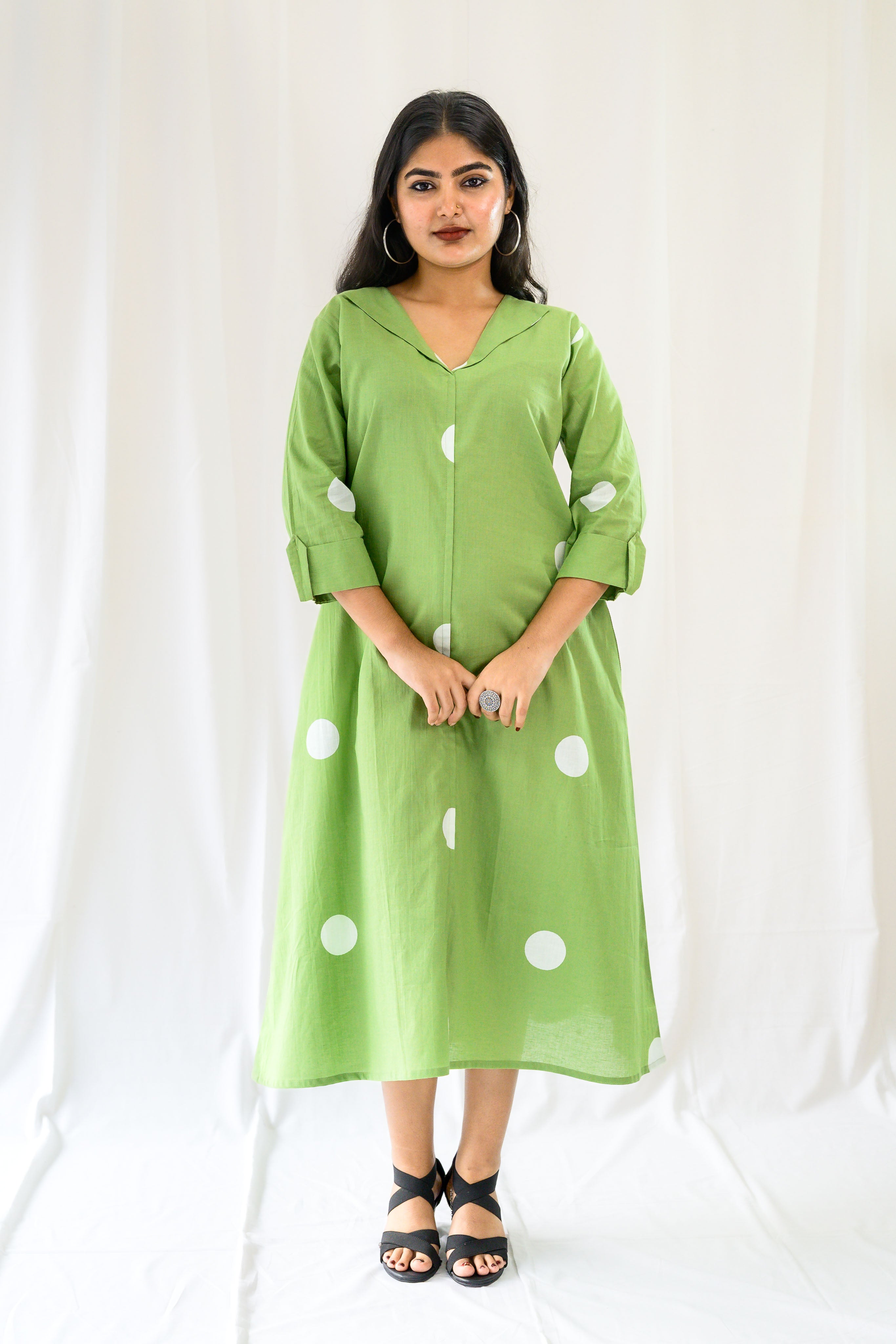 Polkas in Meadow Dress
