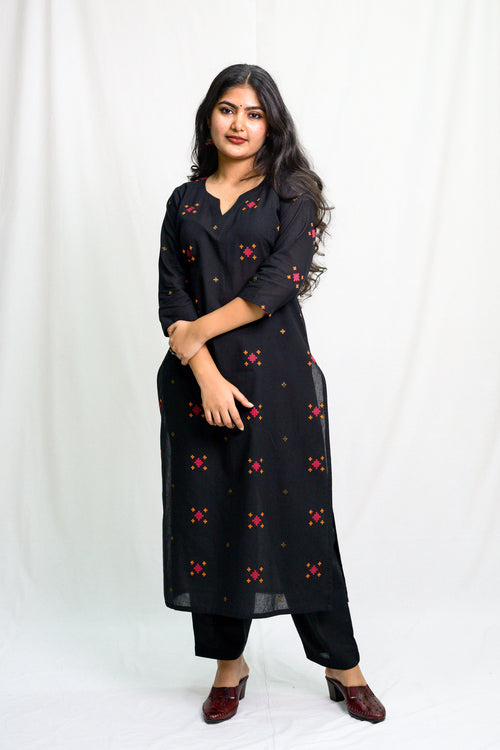 Set of 2- Bhamini South Cotton Kurta & Pants Set