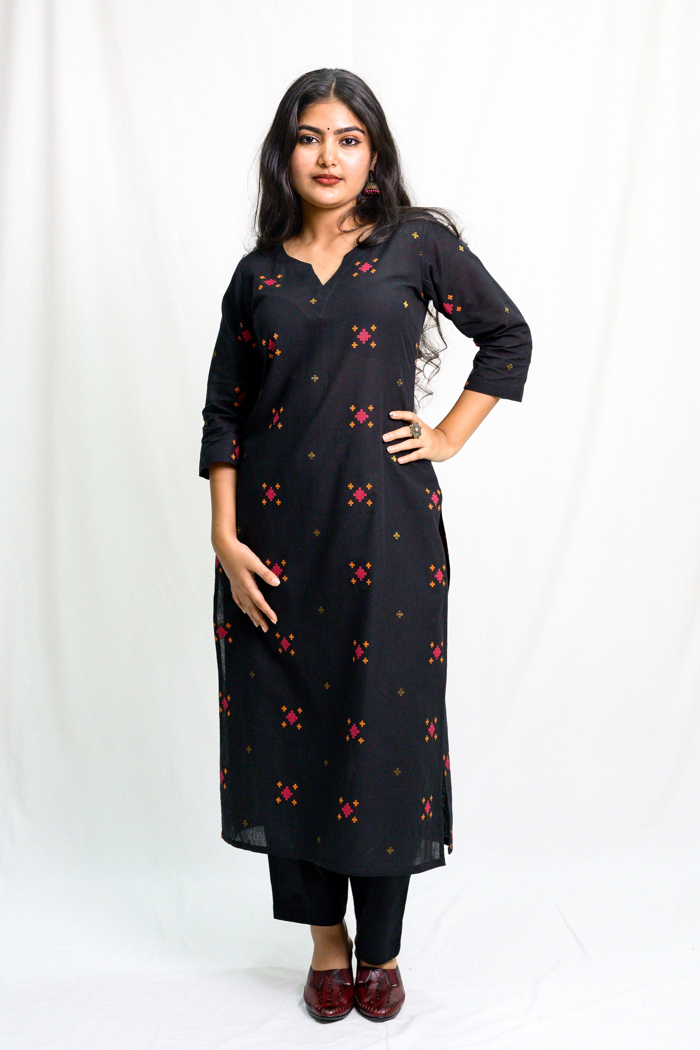 Set of 2- Bhamini South Cotton Kurta & Pants Set