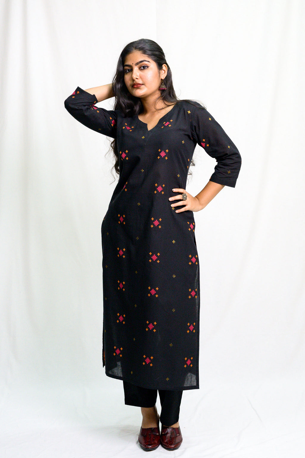 Set of 2- Bhamini South Cotton Kurta & Pants Set