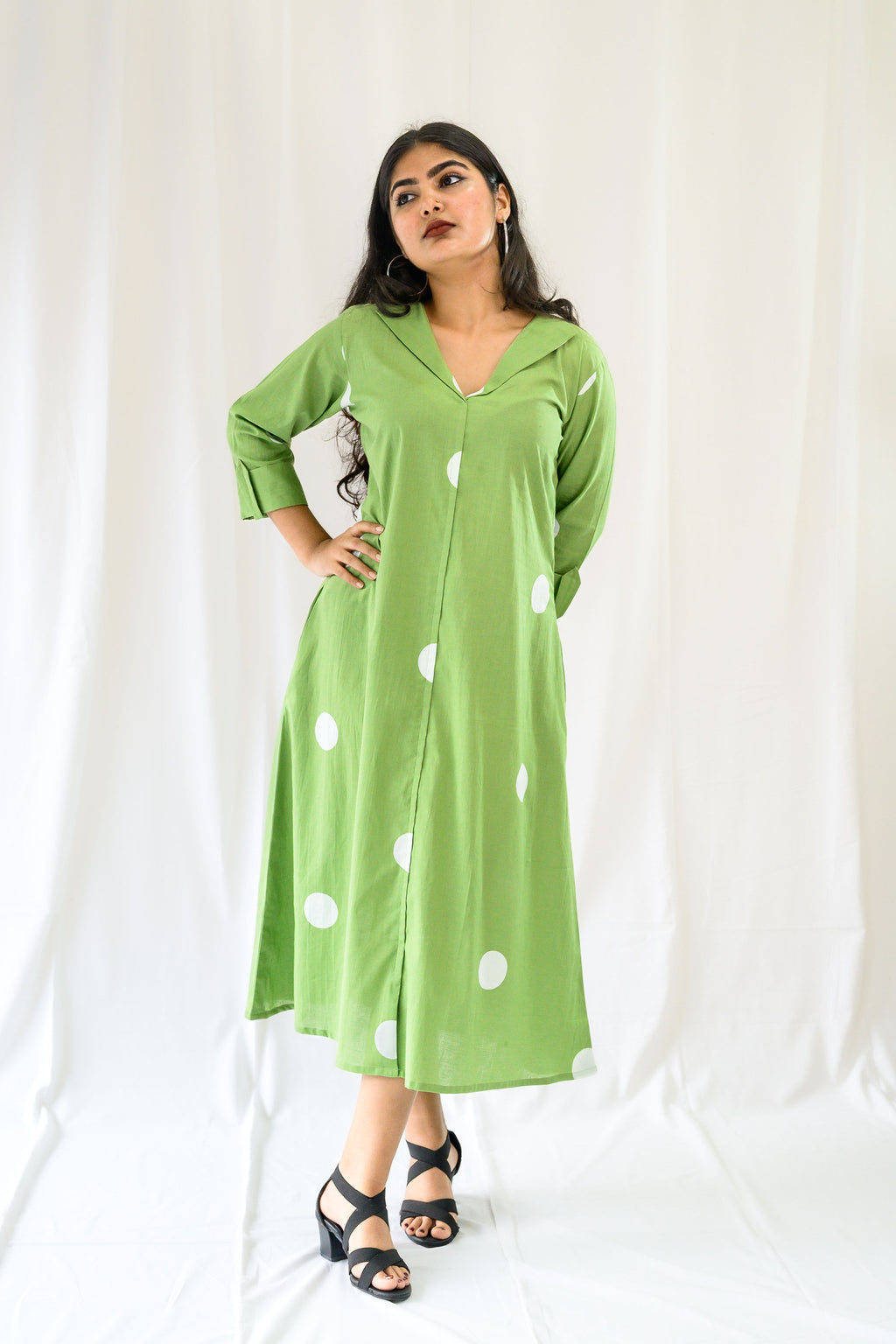 Polkas in Meadow Dress