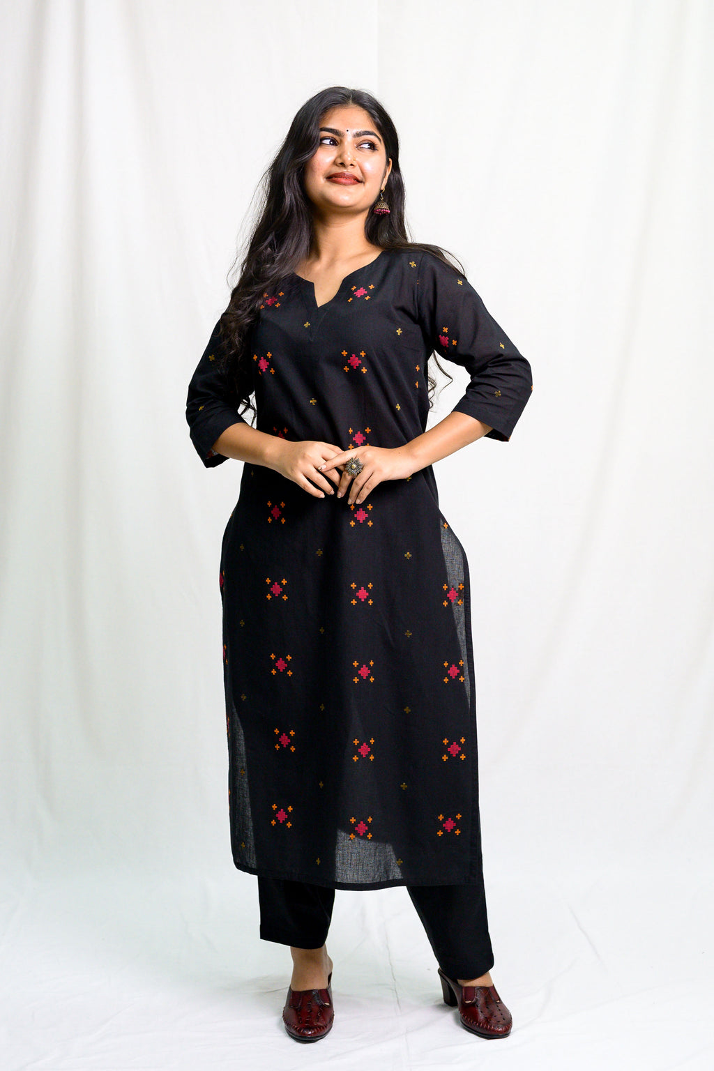 Set of 2- Bhamini South Cotton Kurta & Pants Set