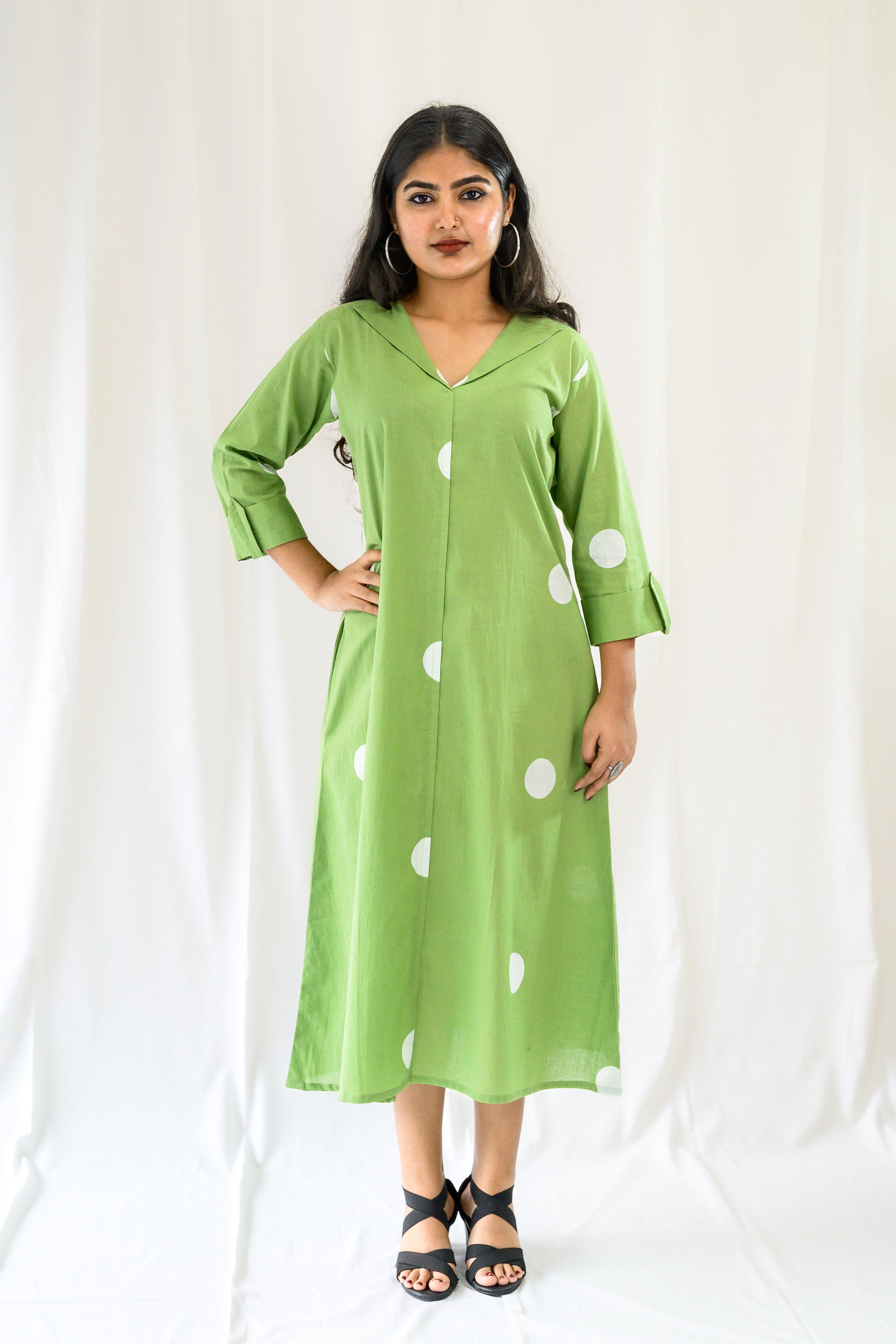 Polkas in Meadow Dress