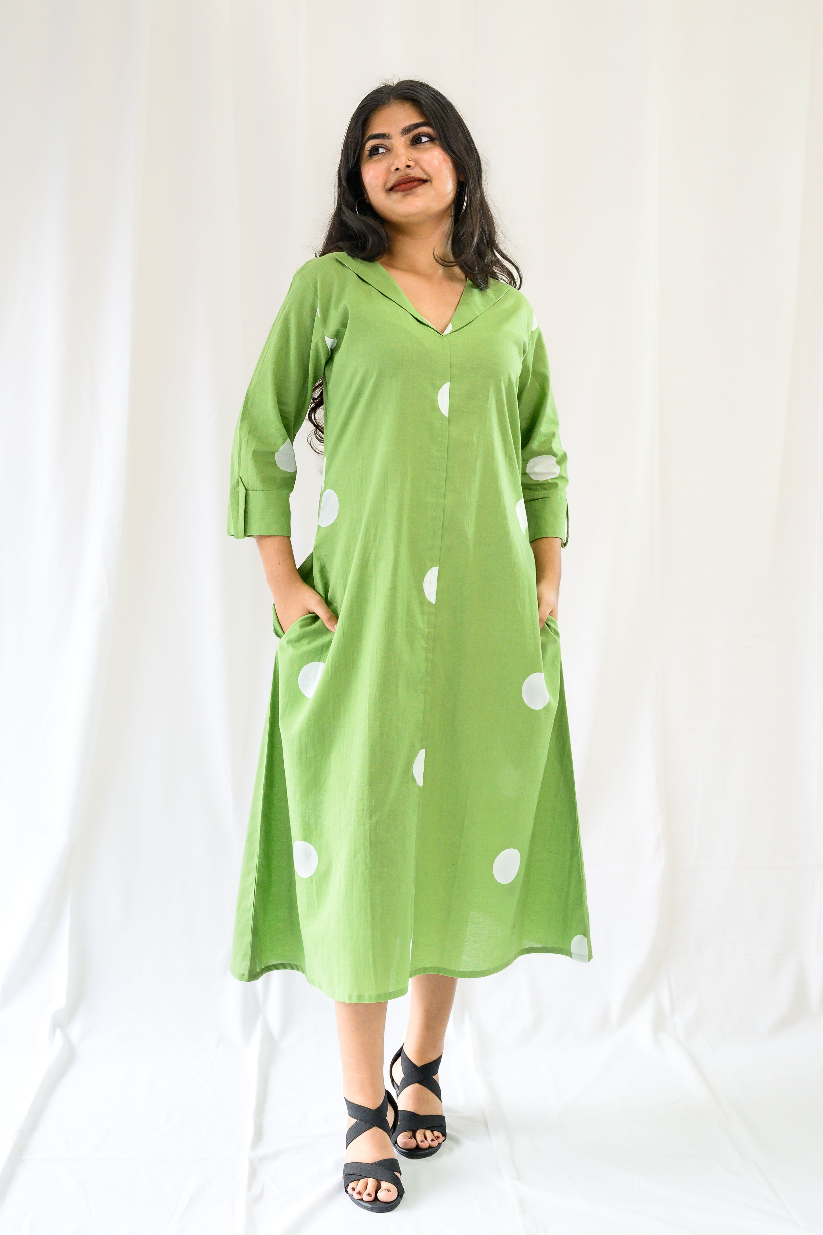 Polkas in Meadow Dress