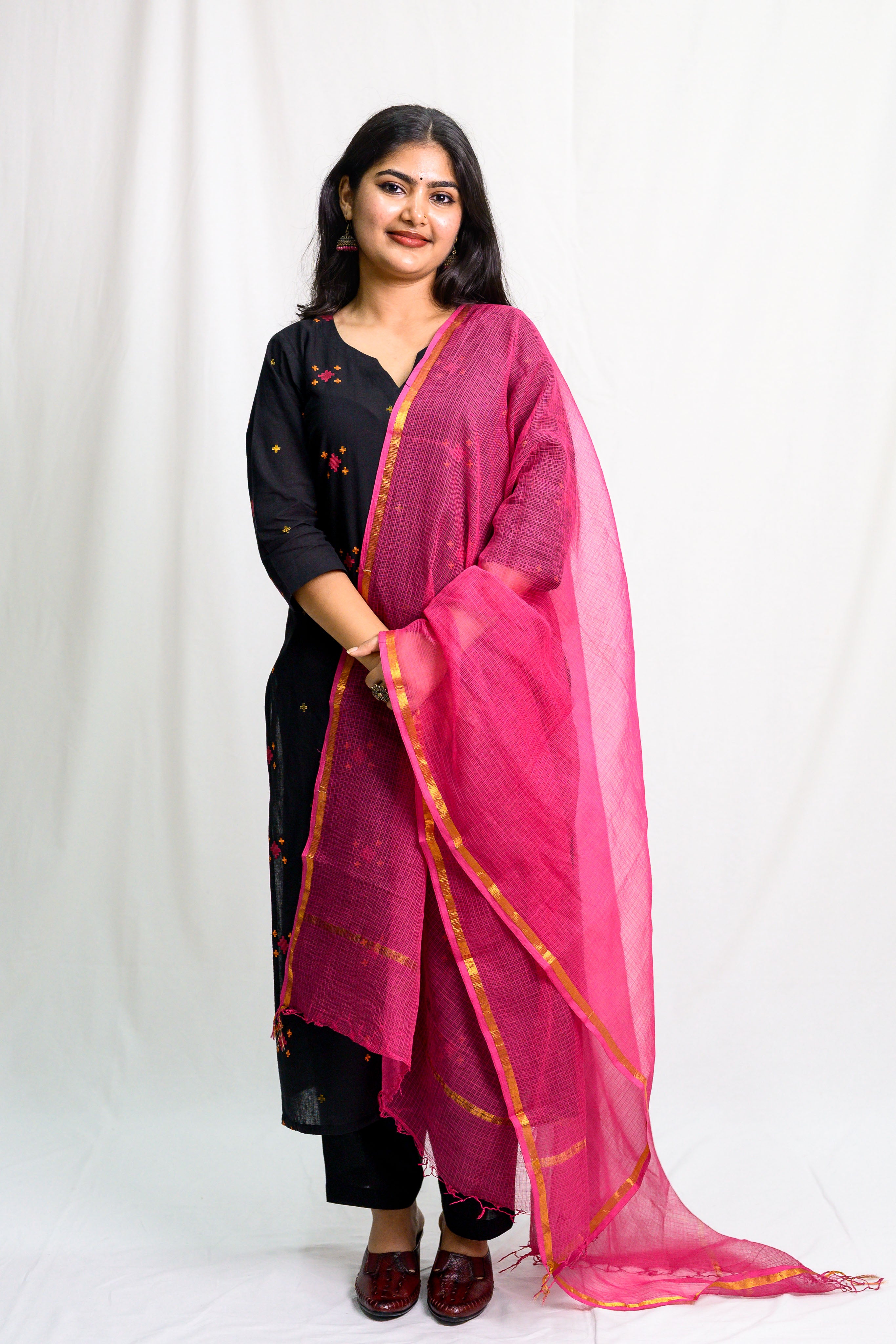 Set of 2- Bhamini South Cotton Kurta & Pants Set