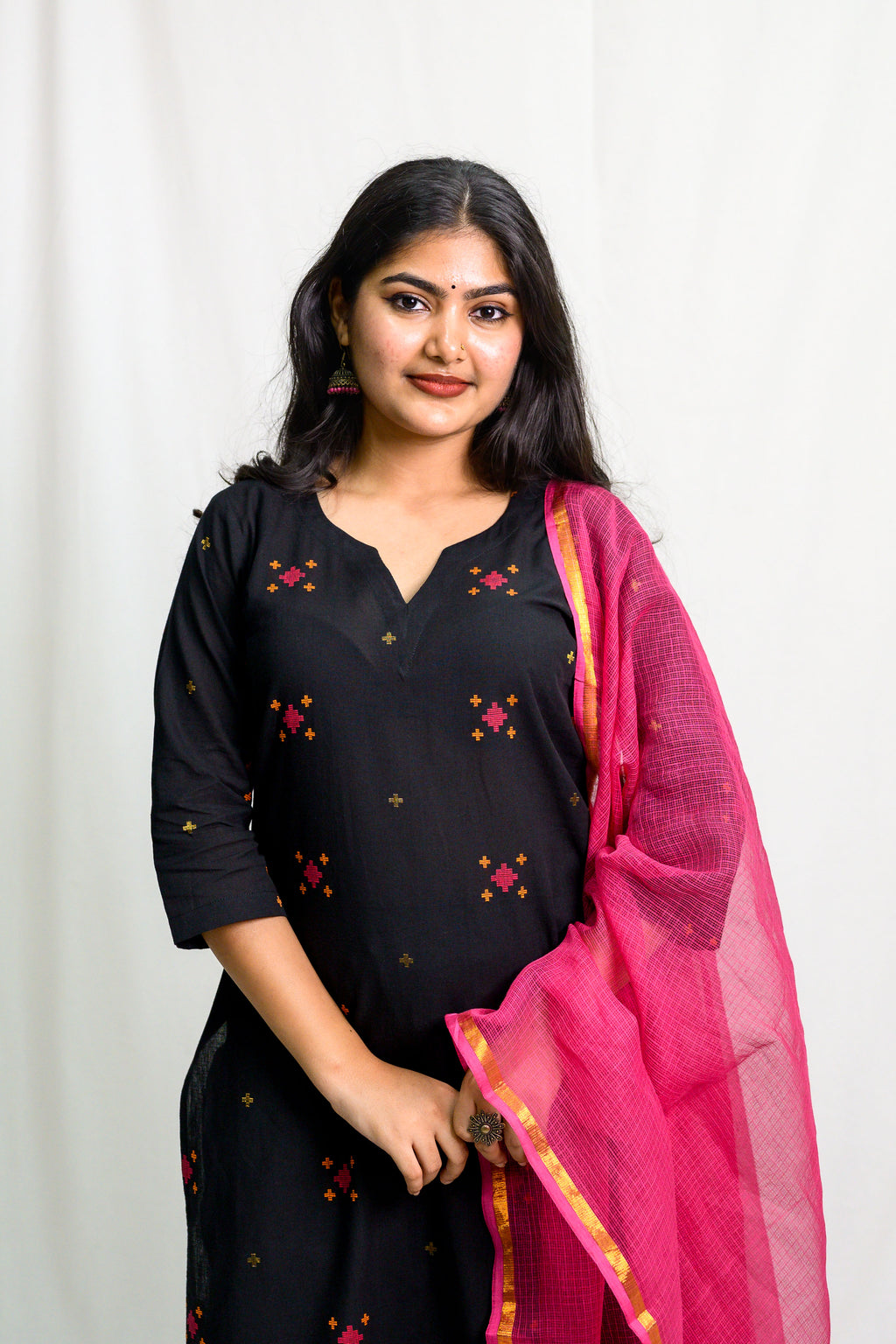 Set of 2- Bhamini South Cotton Kurta & Pants Set