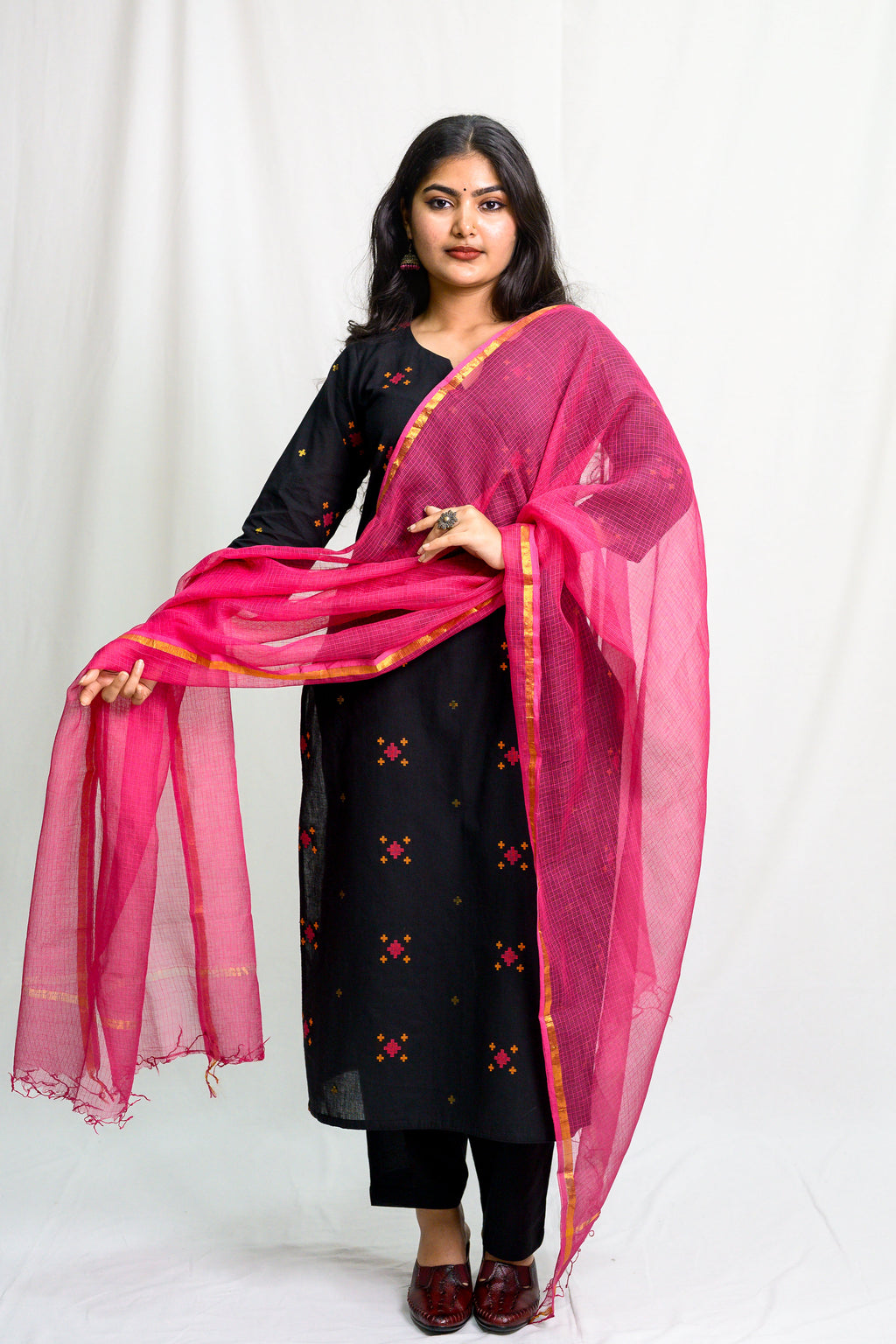 Set of 2- Bhamini South Cotton Kurta & Pants Set