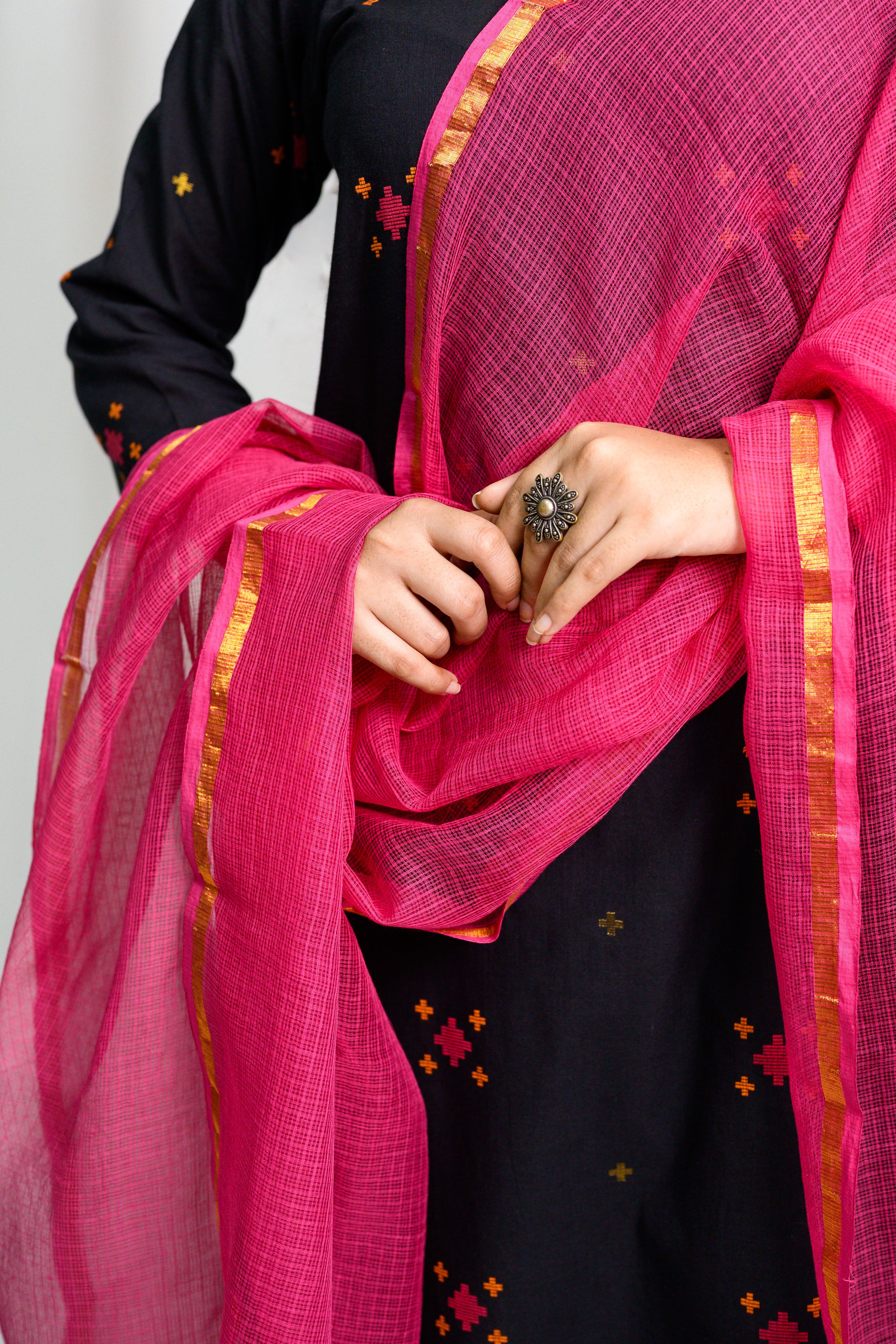 Set of 2- Bhamini South Cotton Kurta & Pants Set