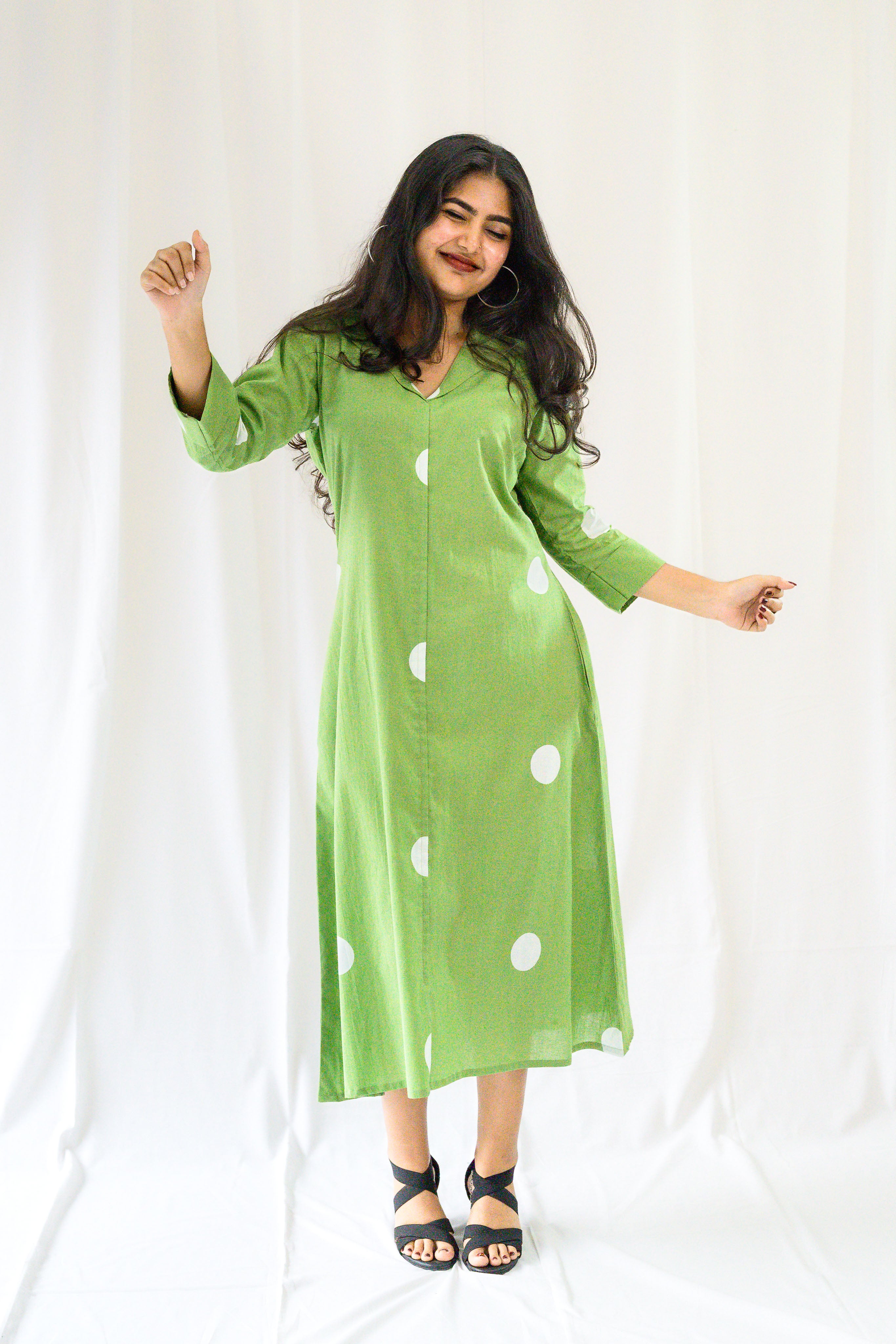 Polkas in Meadow Dress