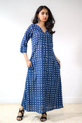 Nupur Indigo Dabu Cotton Dress