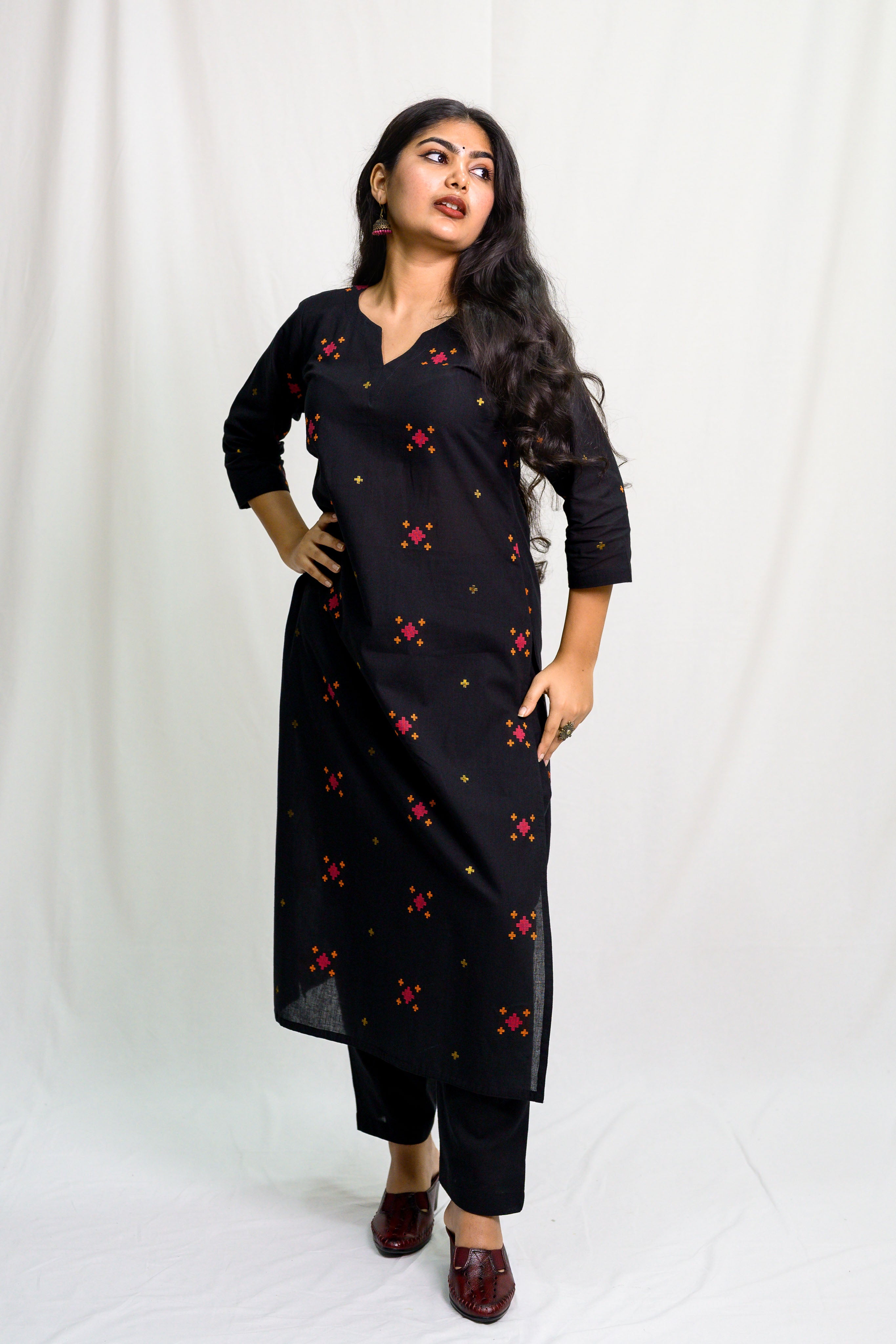 Set of 2- Bhamini South Cotton Kurta & Pants Set